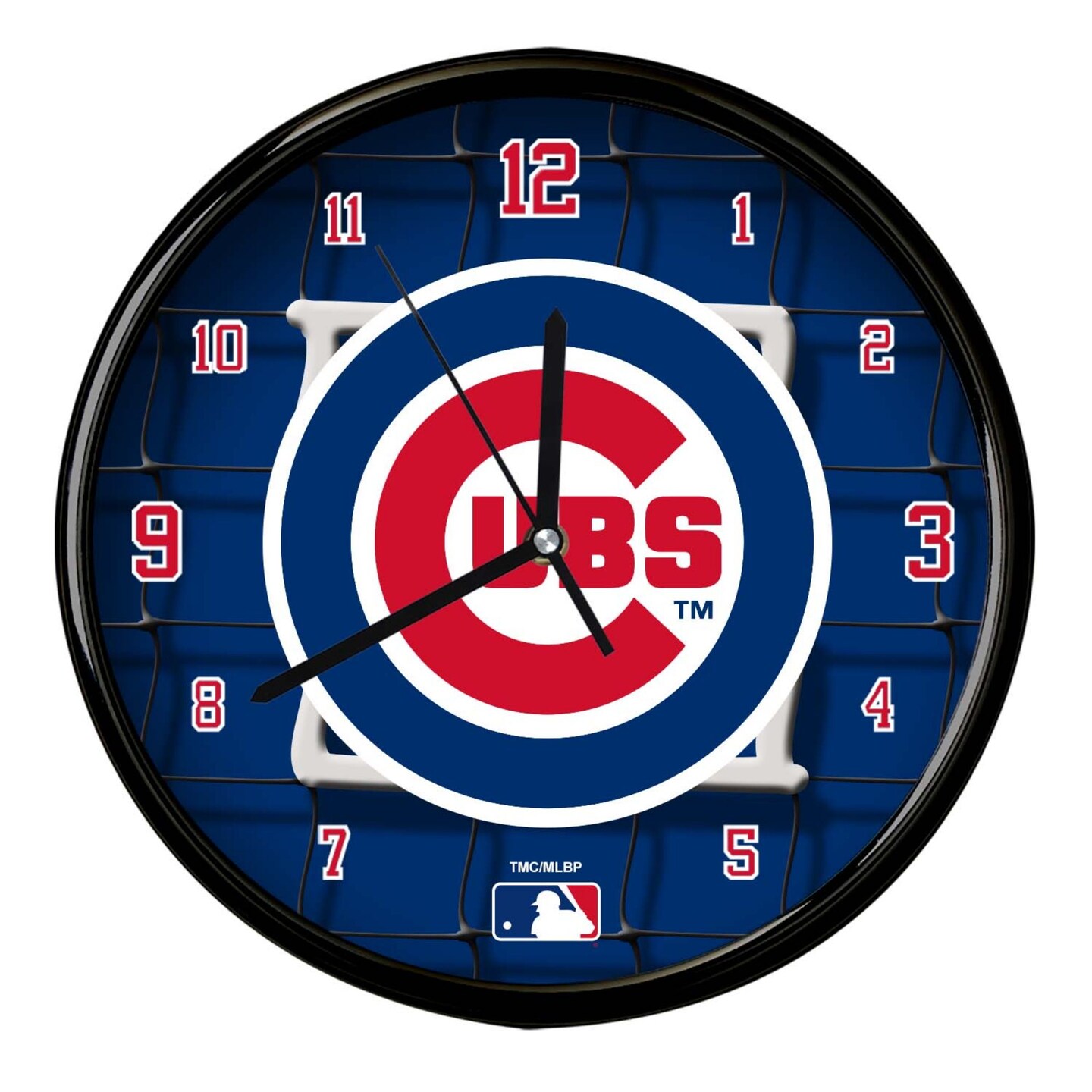 The Memory Company 11.5" Blue and Red MLB Chicago Cubs Net Wall Clock
