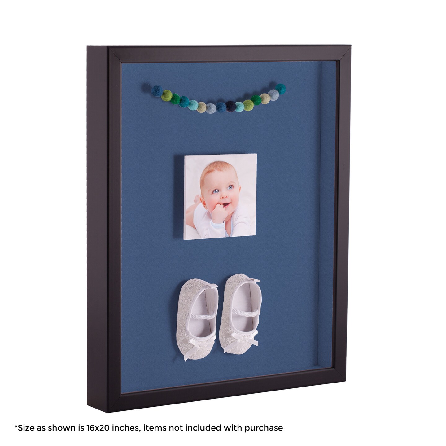 ArtToFrames 12x18 Inch Shadow Box Picture Frame, with a Satin Black Tall 1.00&#x22; Wide Shadowbox frame and Super White Mat Backing (4654)