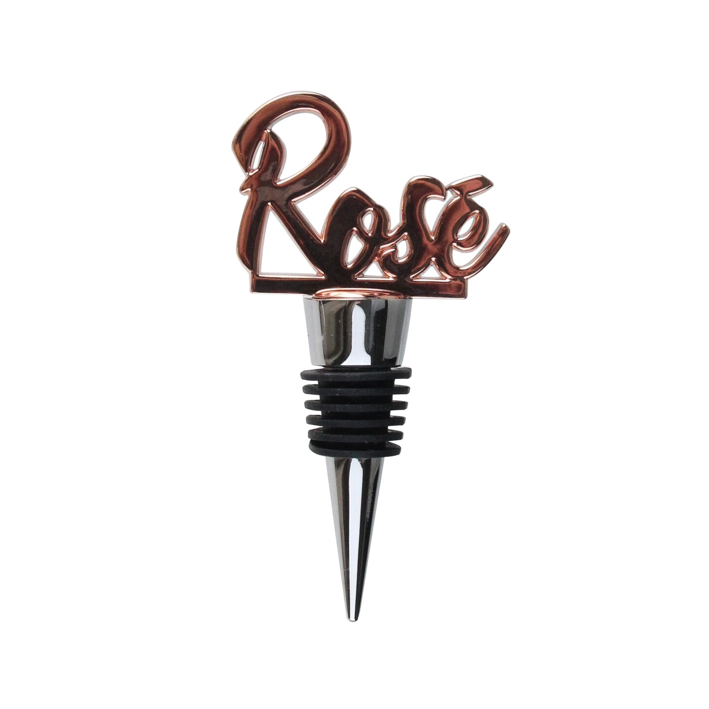 Wild Eye 4&#x22; Handcrafted Rose Gold Ros&#xE9; Stainless Steel Wine Bottle Stopper