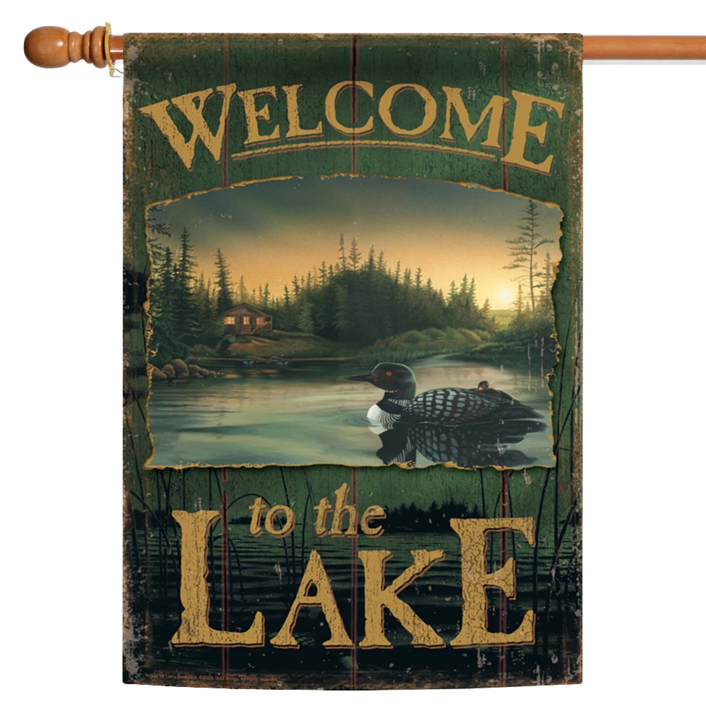 Toland Home Garden Loon to the Lake' Outdoor House Flag 40" x
