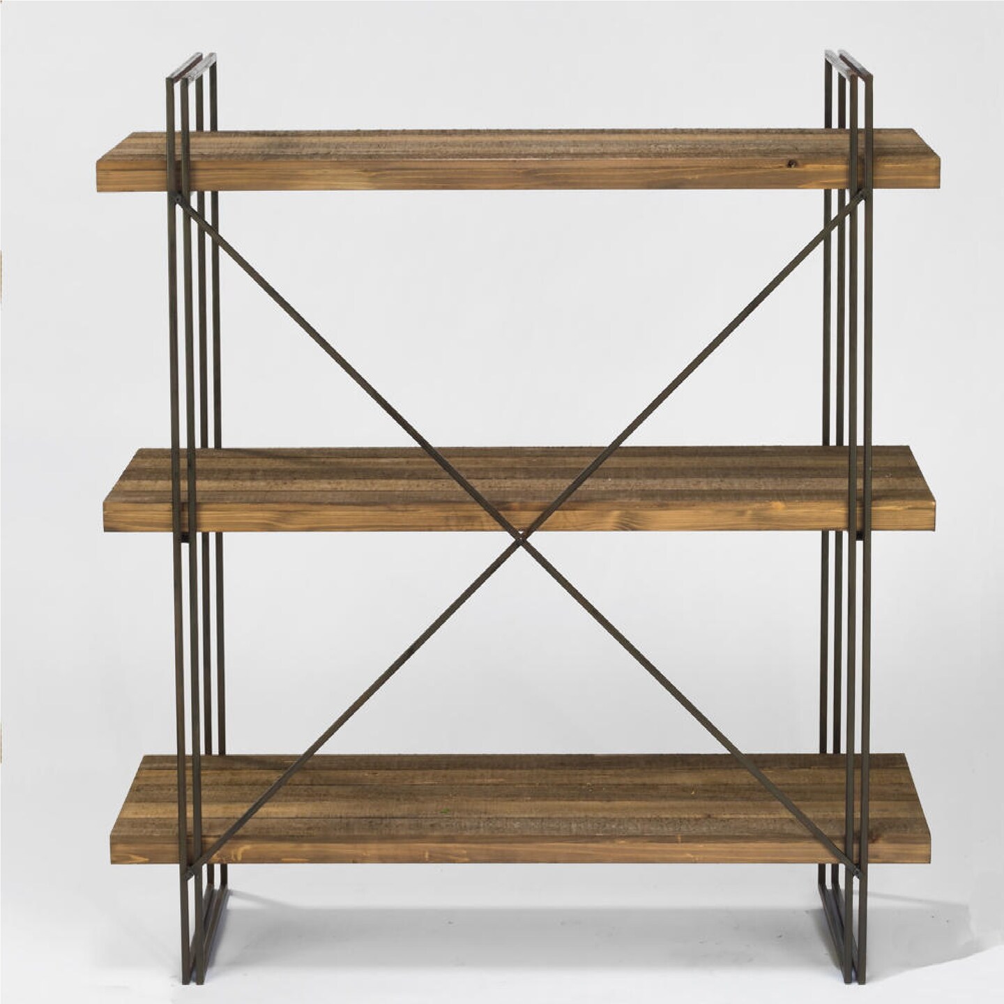 Tripar International 47.25&#x22; Brown Open Frame Display Stand with Three Plank Shelves