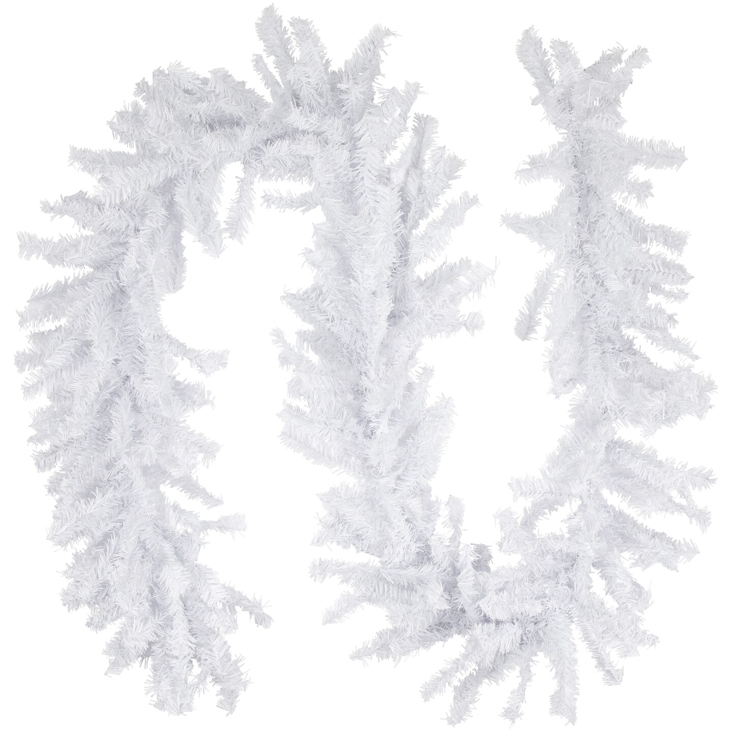 Northlight 9&#x27; x 14&#x22; White Canadian Pine Artificial Christmas Garland, Unlit