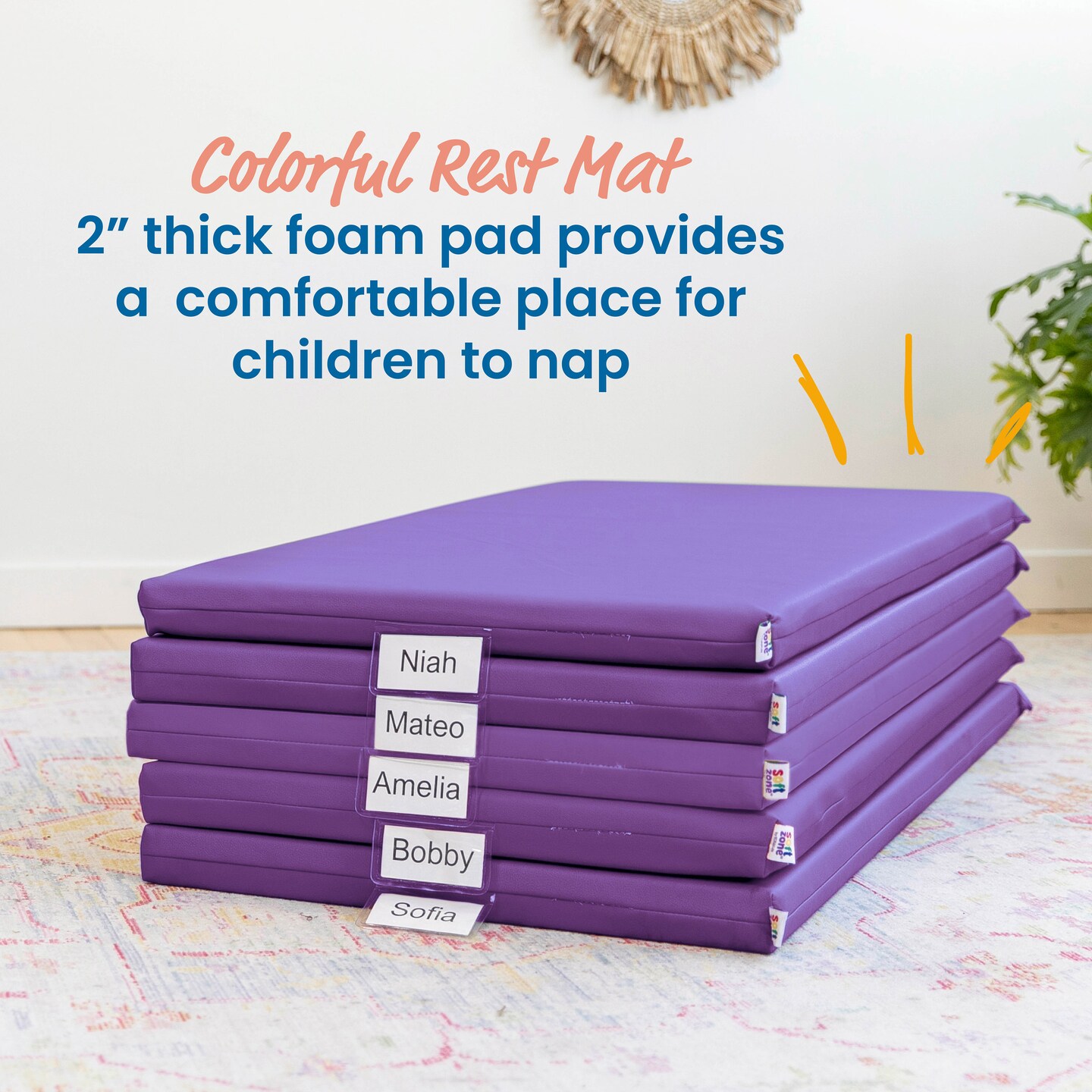 Rainbow Rest Mat, 2in, Sleeping Pad, 5-Piece