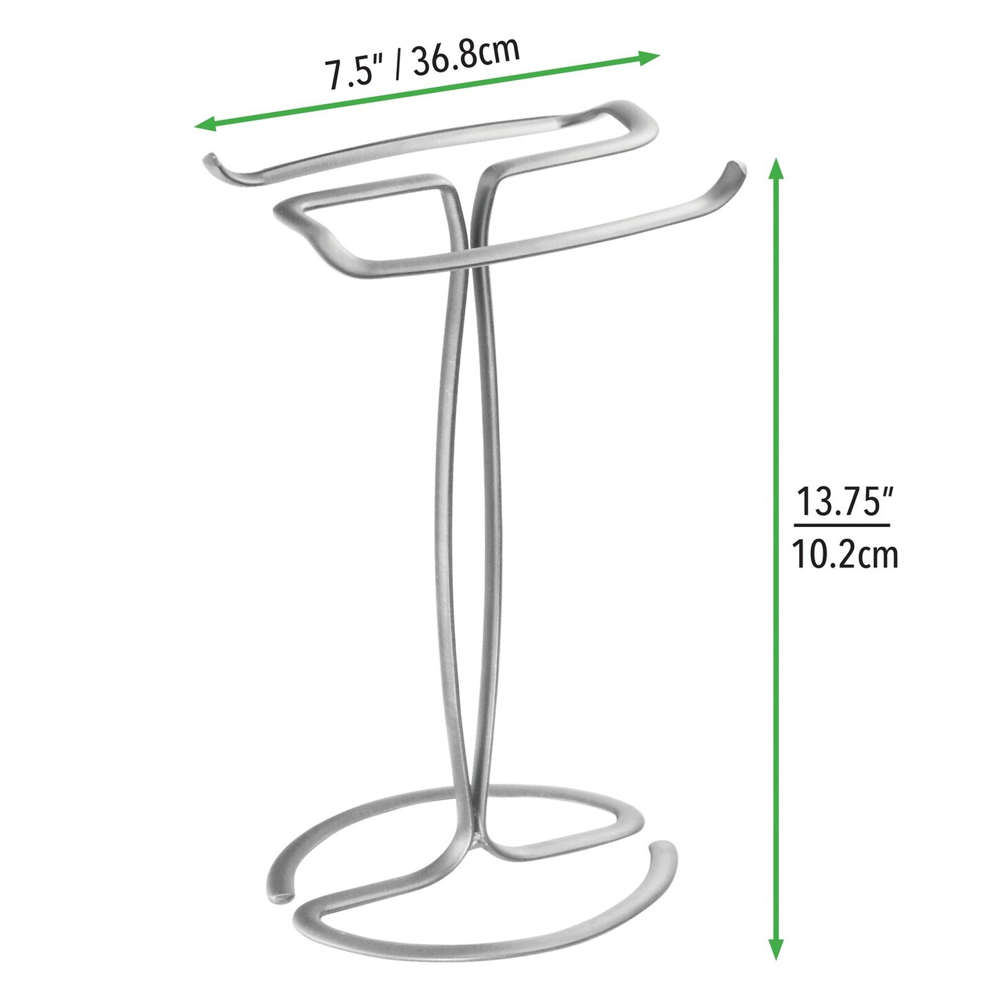 mDesign Fingertip Towel Holder for Bath Vanity Countertop