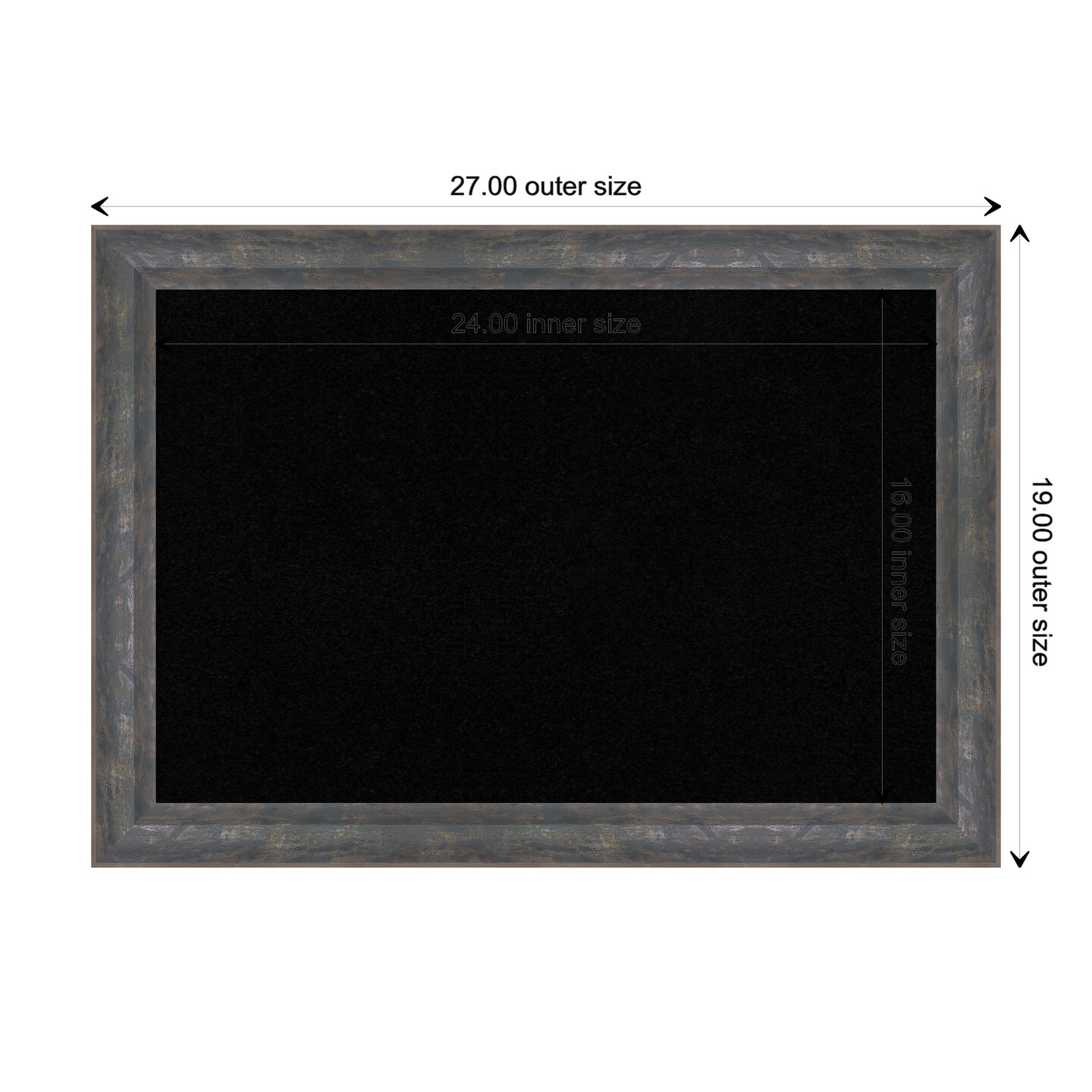 Angled Wood Framed Corkboard, Black Cork