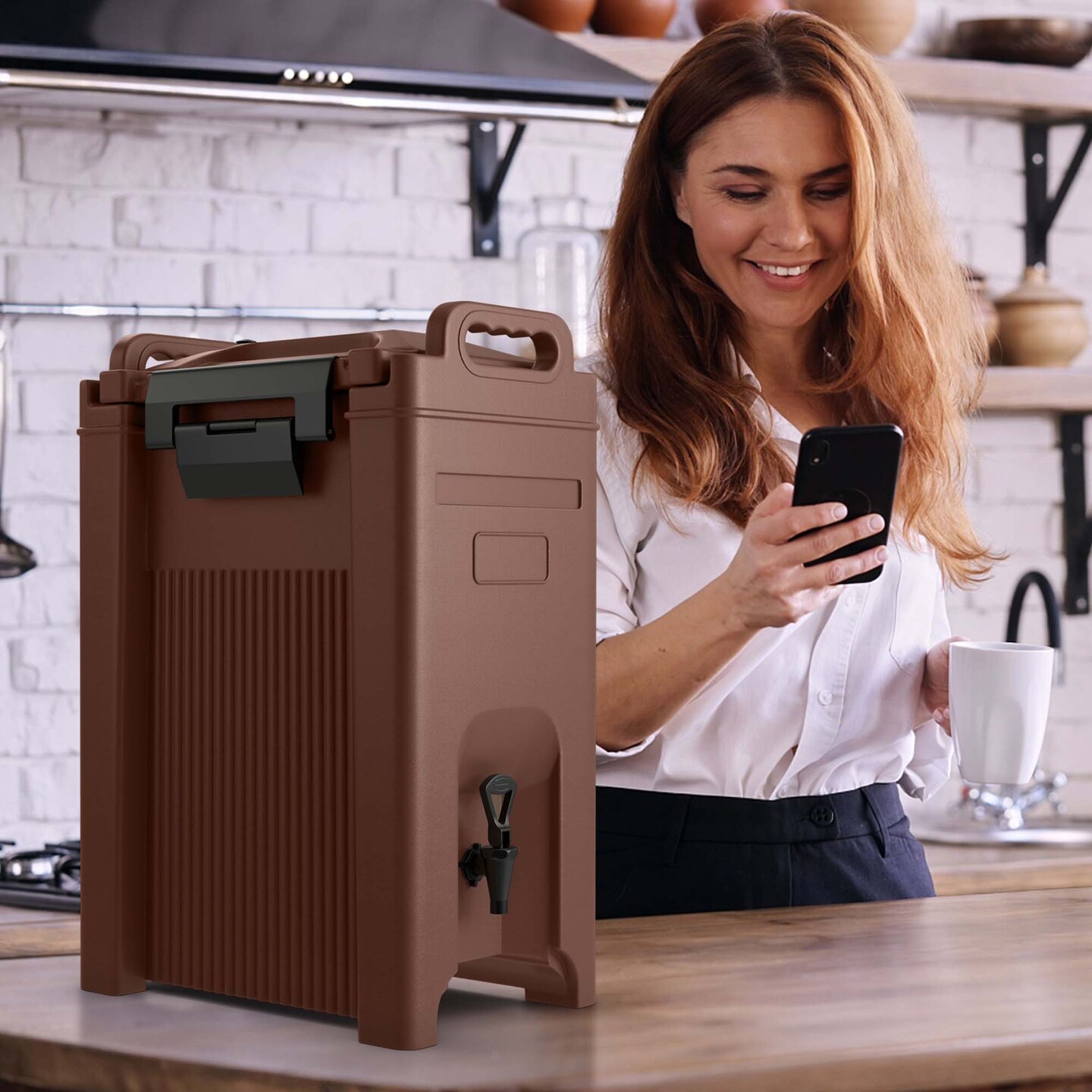 Costway 1/2/3/4 PCS Insulated Beverage Server/Dispenser 5 Gallon Hot &#x26; Cold Drinks with Handles Coffee