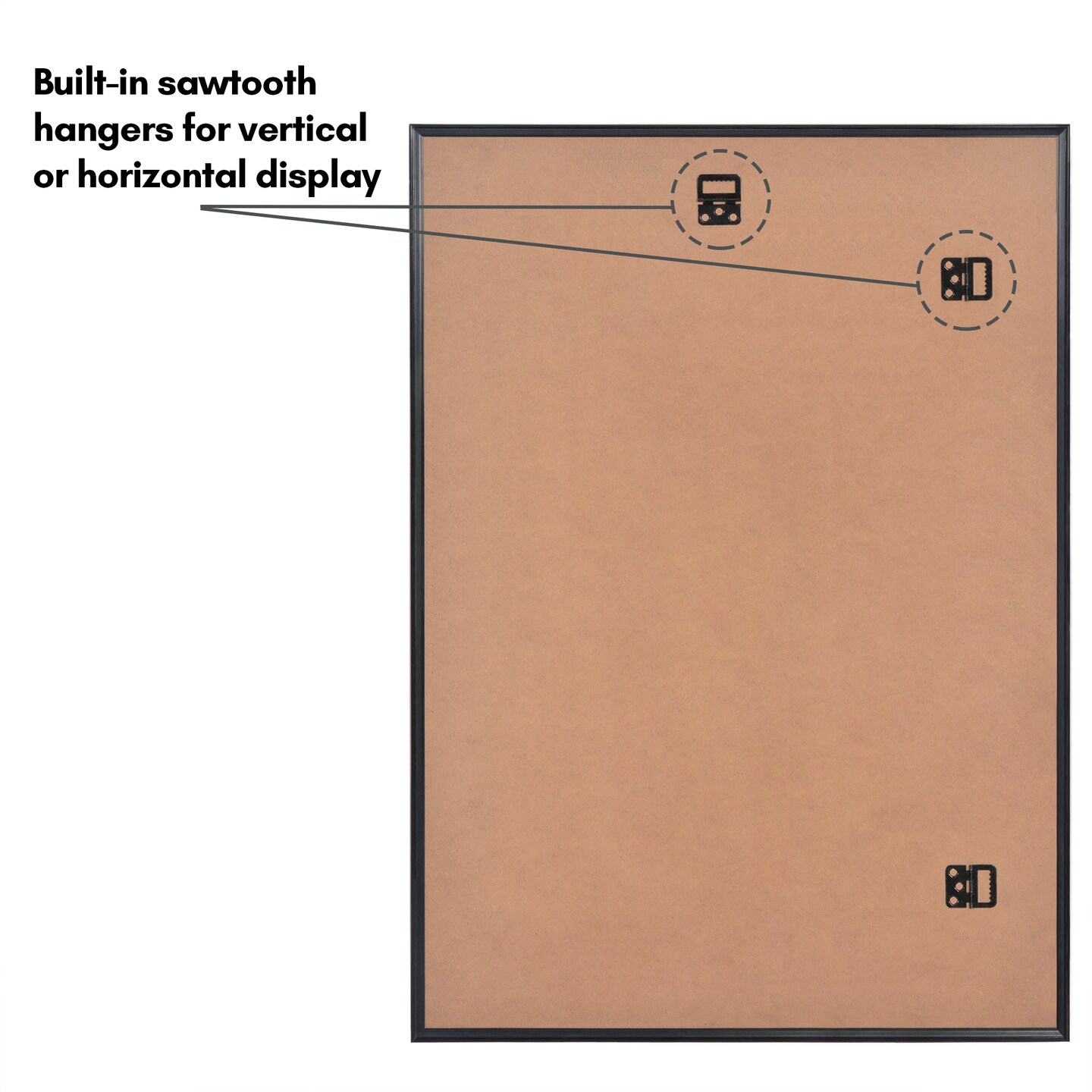 Americanflat Snap-In Picture Frame in Black - Set of 3 - Poster Frame with Slimline Molding, Plexiglass Cover, and Hanging Hardware - Black