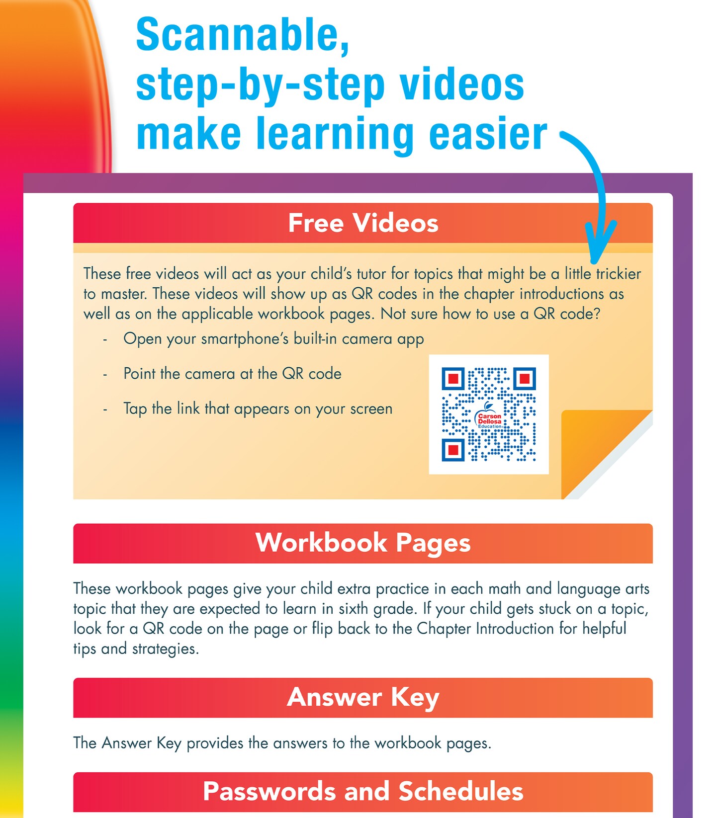 Spectrum Complete Learning + Videos 6th Grade Workbook All Subjects, Language Arts, Reading Comprehension, Writing, and Math Book for Kids Ages 11-12 With Video Tutorials
