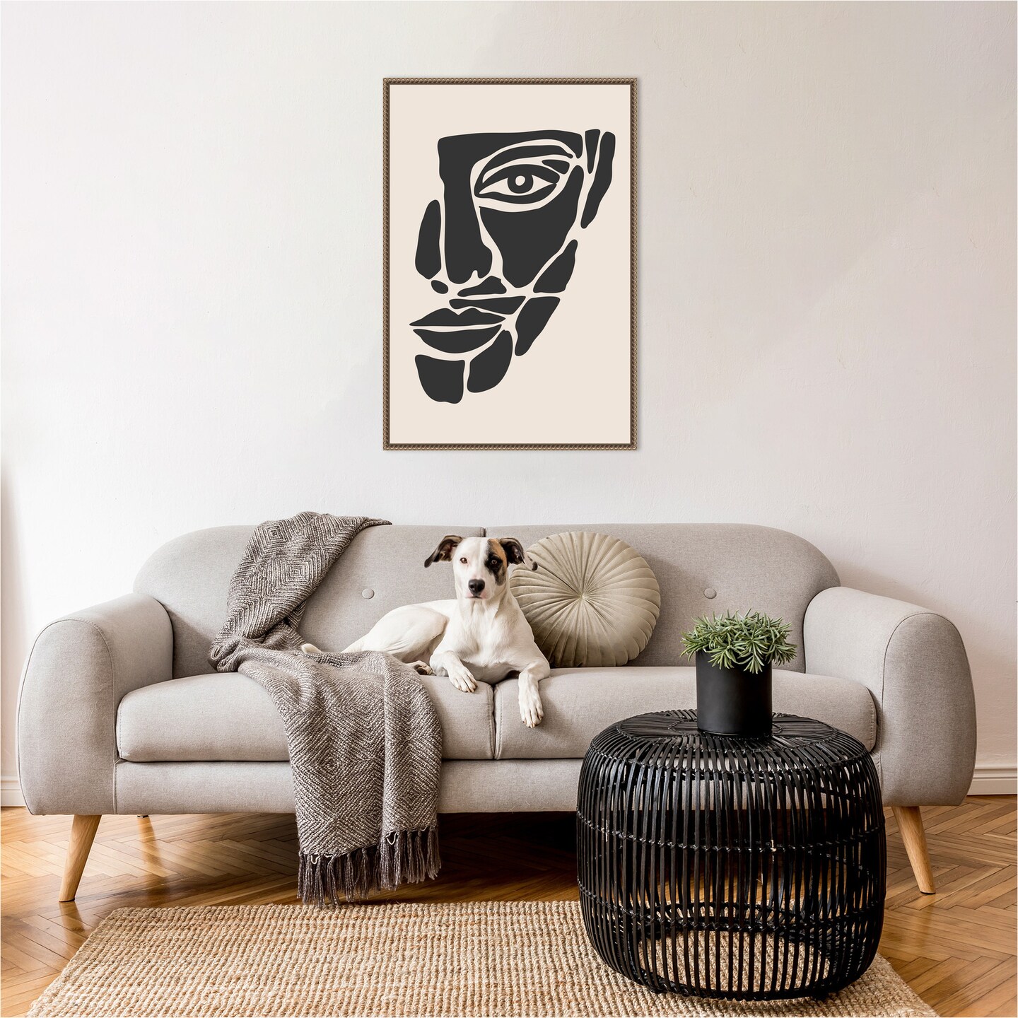 Abstract Face Series #2 by Jay Stanley Framed Canvas Wall Art