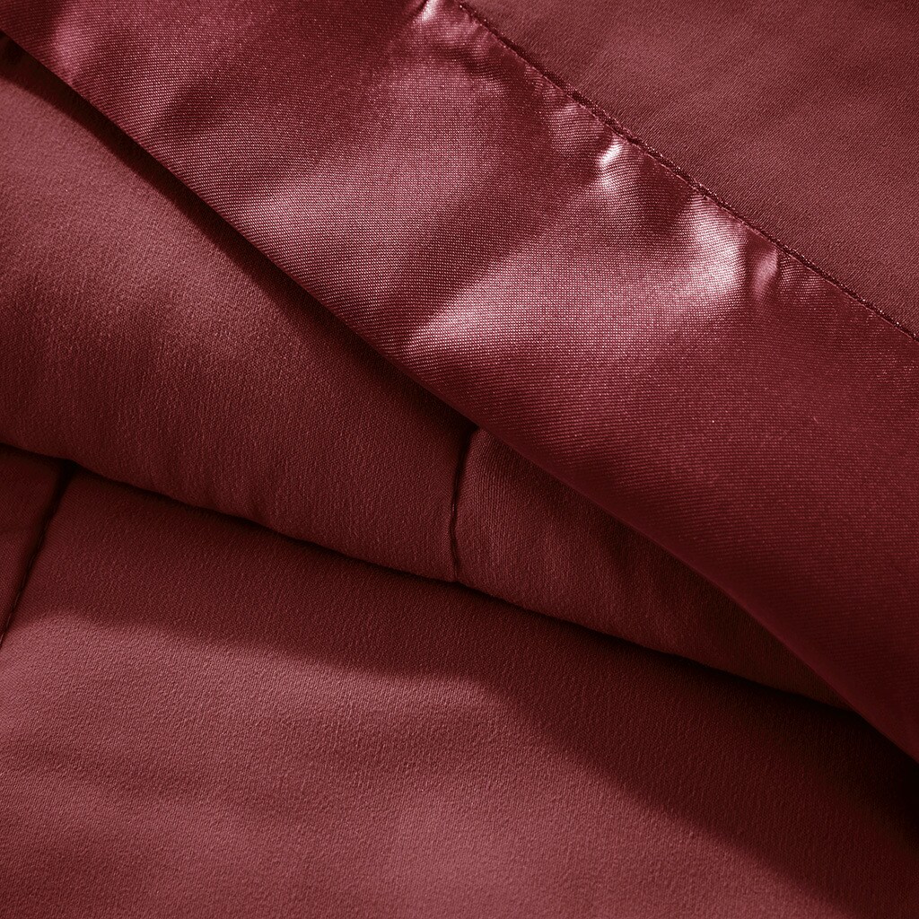 Lightweight Down Alternative Blanket with Satin Trim