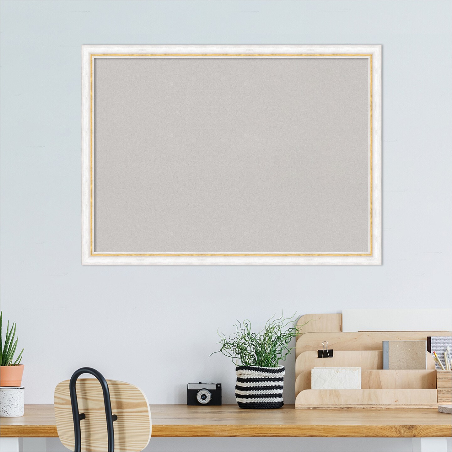 Morgan Wood Framed Corkboard, Grey Cork