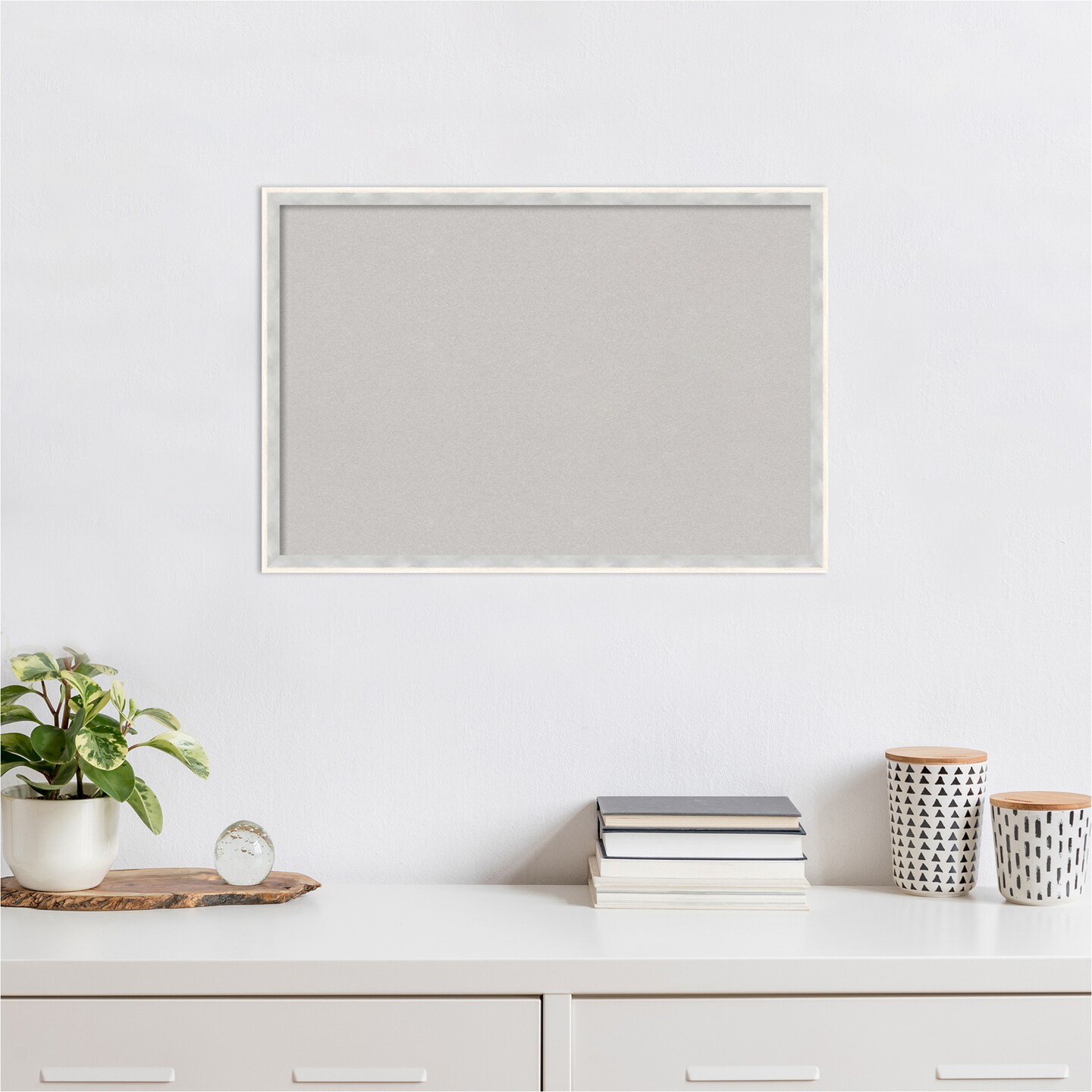 Paige Wood Framed Corkboard, Grey Cork