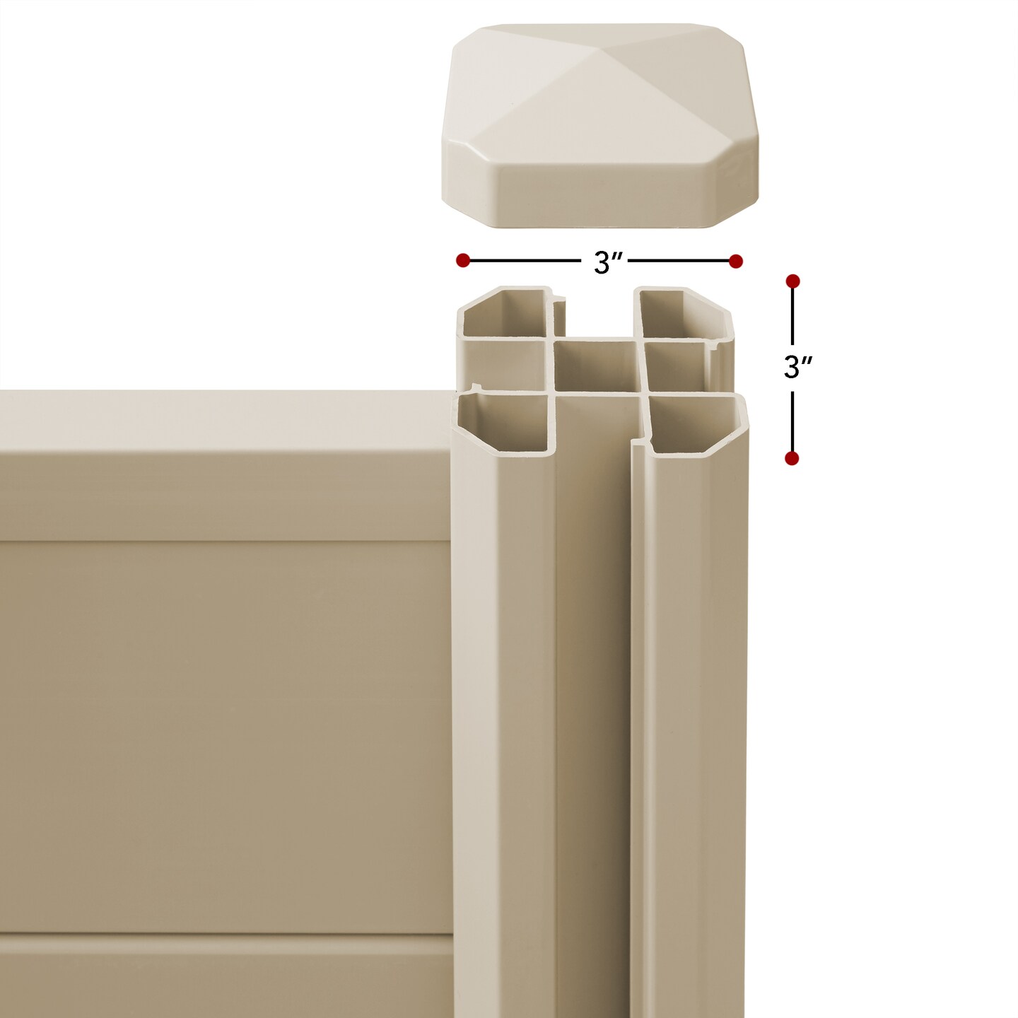 Casafield Privacy Screen - Outdoor Vinyl Fence Panel Enclosure for AC / Trash Bins / Pool Equipment