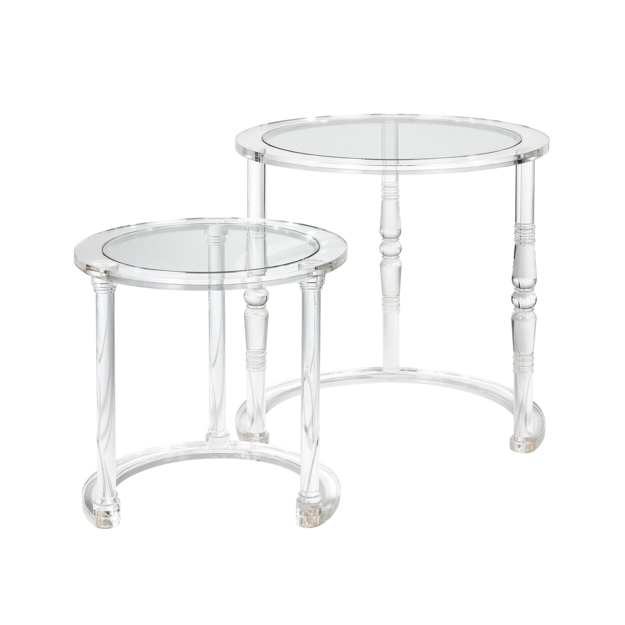 Jacobs Nesting Table - Set Of 2 Round Clear