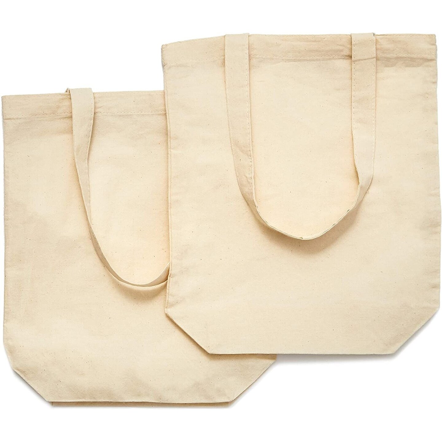 Set of 24 Bulk Blank Cotton Canvas Tote Bags for Women, DIY, Arts