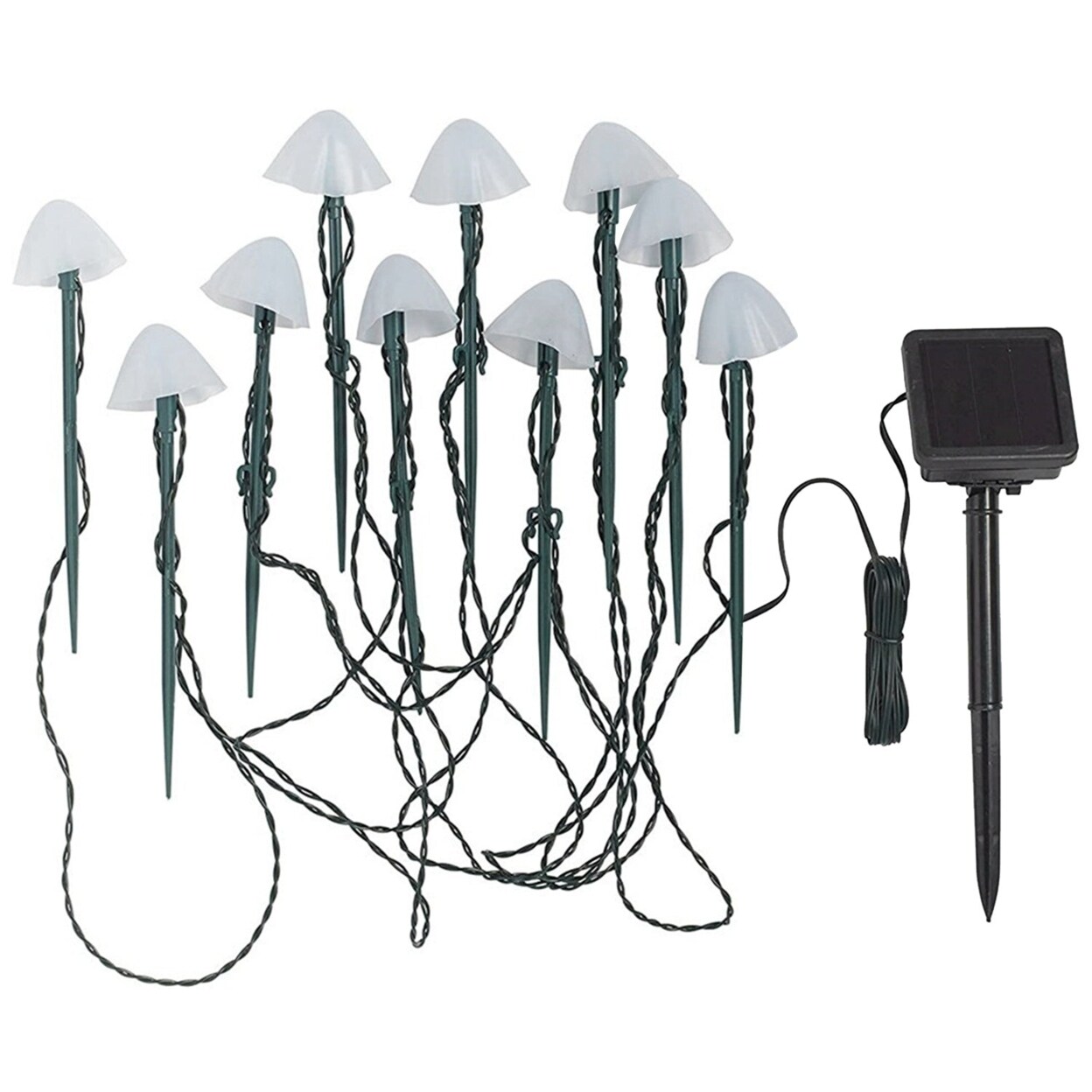 SKUSHOPS Solar Mushroom Lights Outdoor Decoration Light 10 LED Lights Stake Light Yard Patio Lawn Garden Festival Light