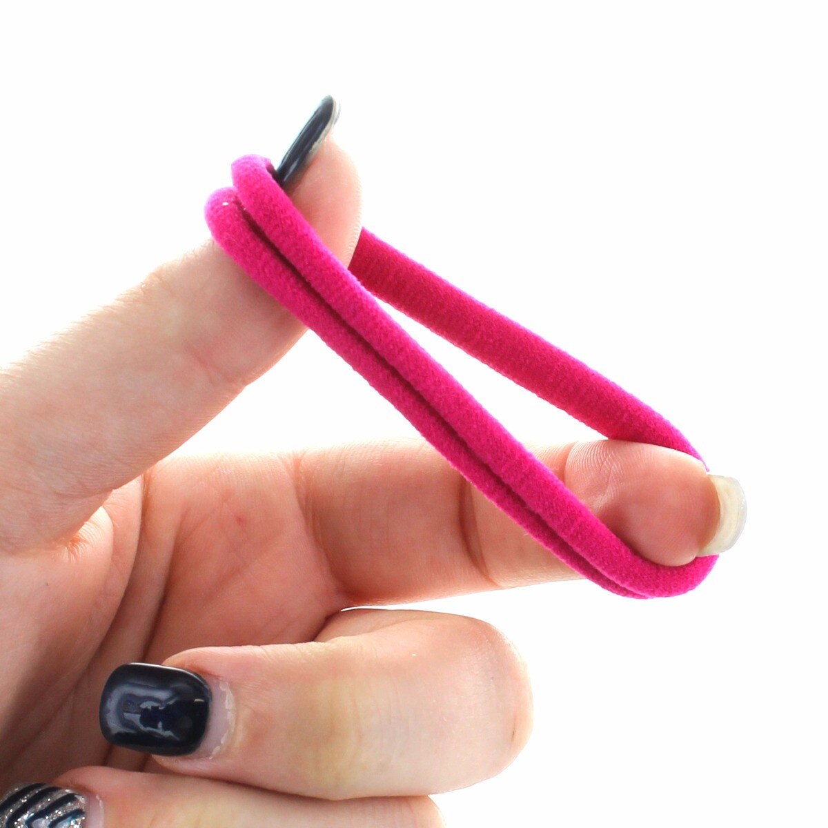 Large Premium Ponytail Hair Bands White 100pcs