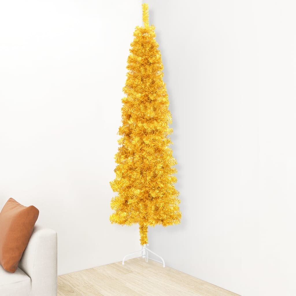 Slim Artificial Half Christmas Tree with Stand