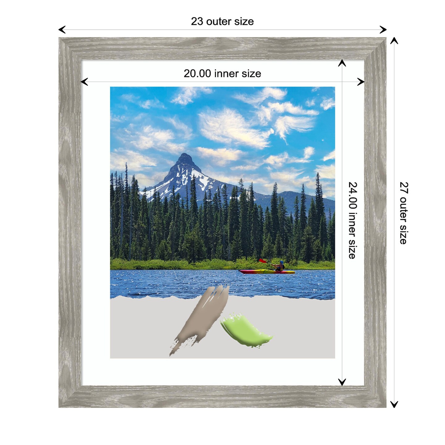 Dove Greywash Square Picture Frame, Photo Frame, Art Frame