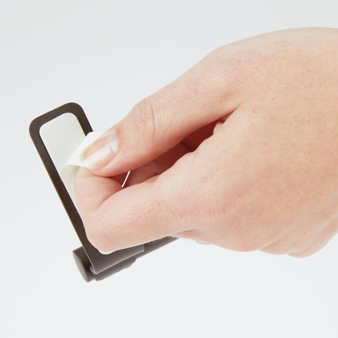 mDesign Steel Wall-Mounted Self-Adhesive Towel Rack Holder - 2 Pack