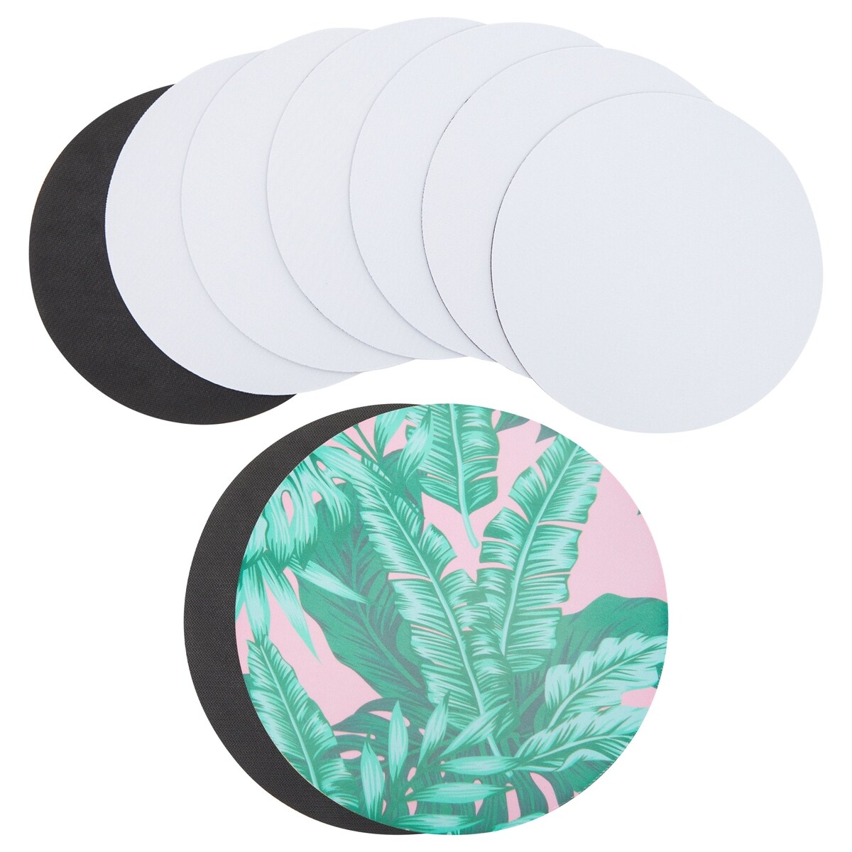 18 Pack Sublimation Mousepad Blanks, Customizable DIY Heat Transfer Mouse Pads (7.8 Inches, White)