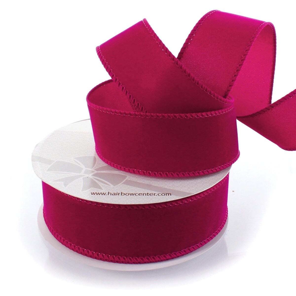 Ribbon Traditions 2.5 Wired Suede Velvet Ribbon Light Pink - 10 Yards 