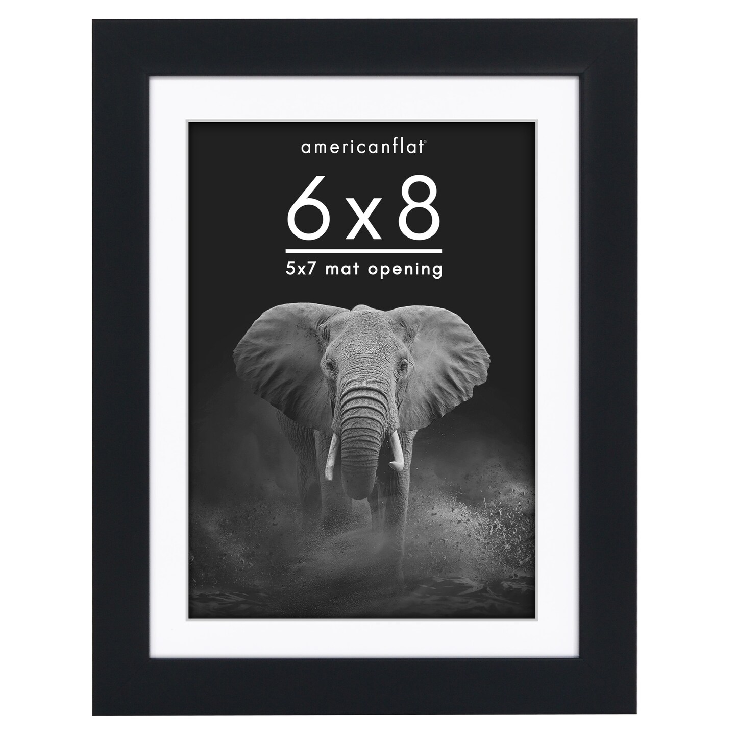 Americanflat Gallery-Style Picture Frame with Mat - Showcase Artwork, Prints, and Photos - Shatter Resistant Glass - Hanging Hardware with Drywall Anchor