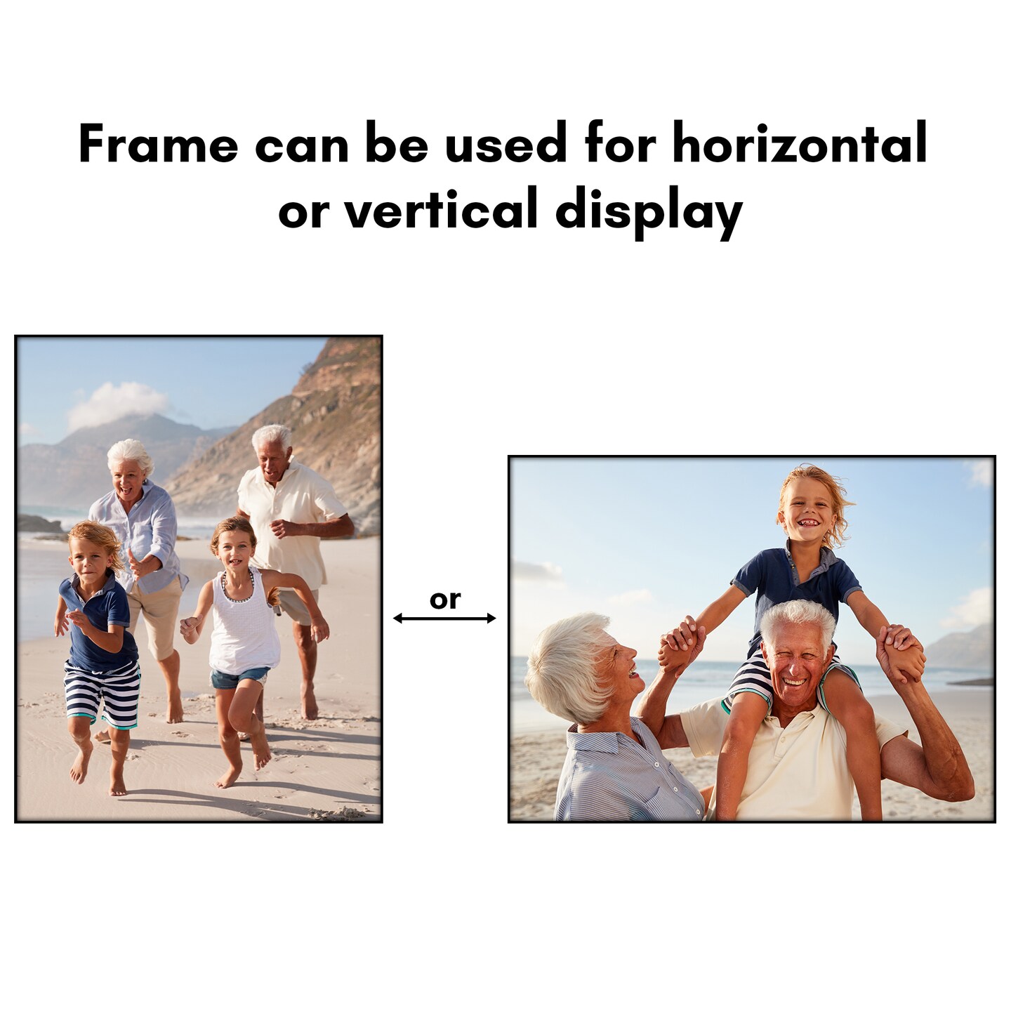 Americanflat Front Loading Picture Frame Set - Set of 3 - Multi Picture Frames - Perfect for Photos and Wall Decor - Shatter Resistant Glass - Hanging Hardware with Snap-Out Easel