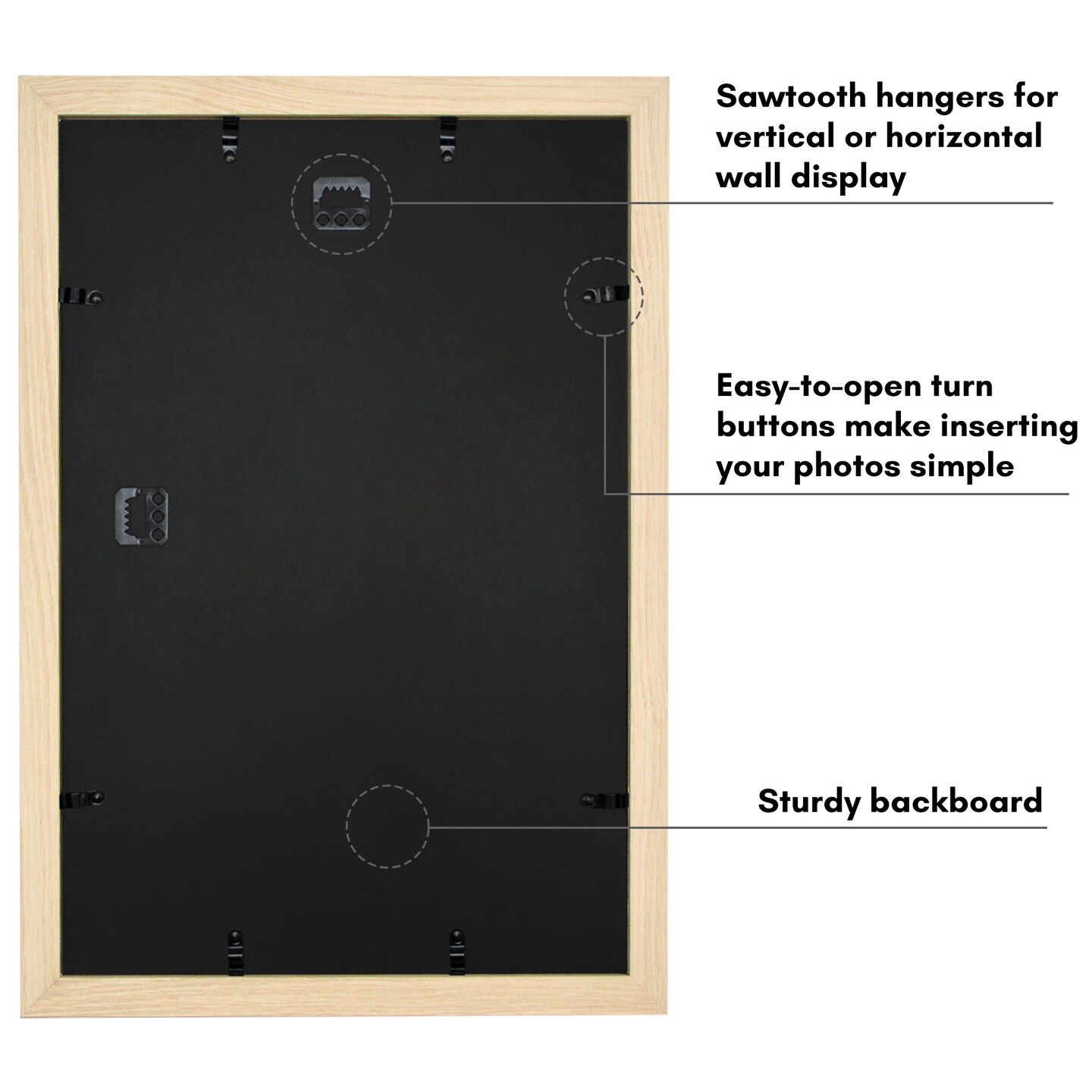 Americanflat Picture Frame with Wide Molding with Mat - Modern Wide Picture Frame - Plexiglass Cover - Hanging Hardware - Includes Easel