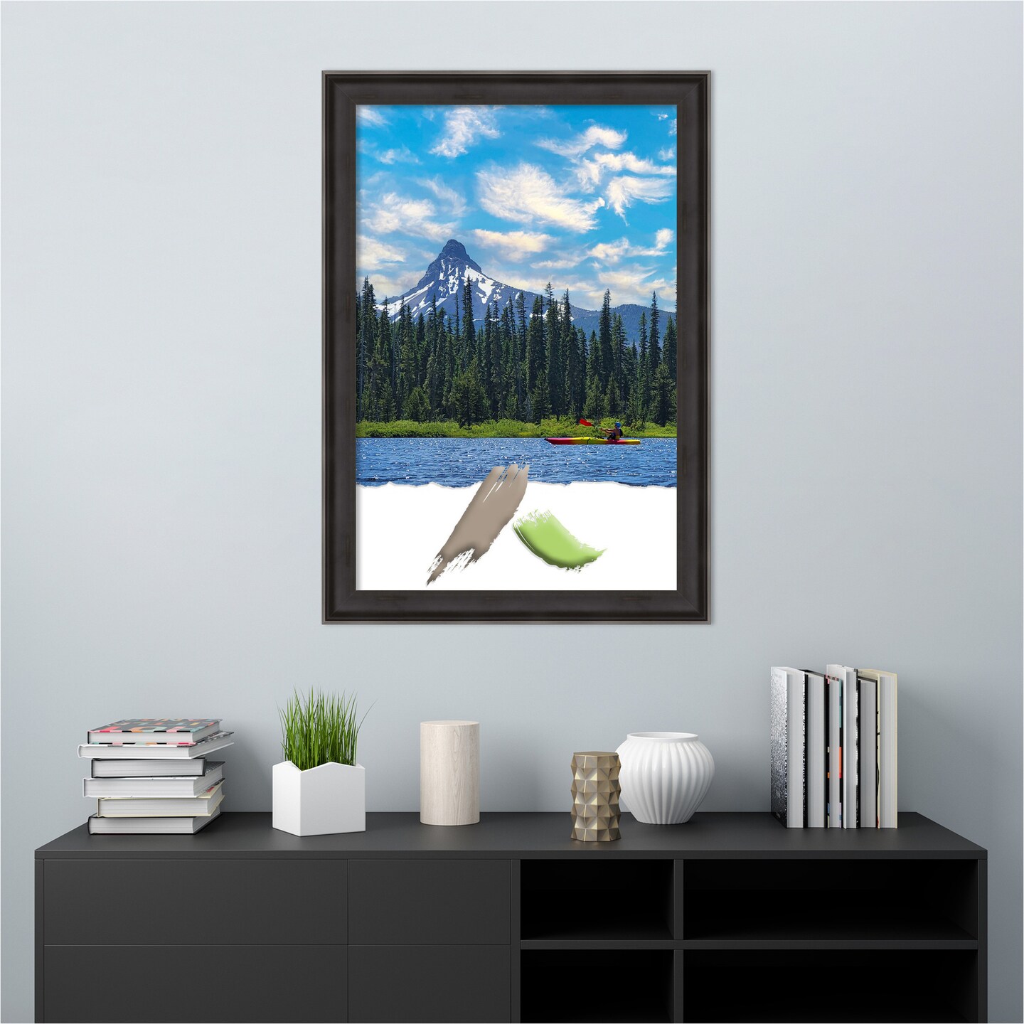 Allure Charcoal Wood Picture Frame, Photo Frame, Art Frame