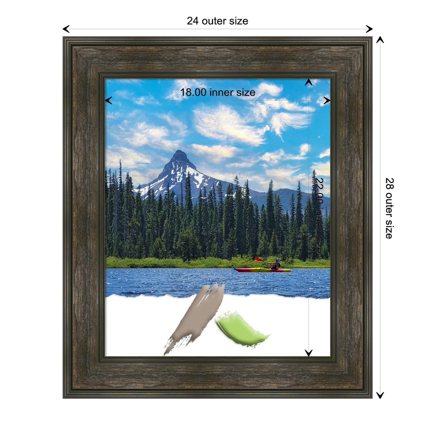 Rail Rustic Char Picture Frame, Photo Frame, Art Frame