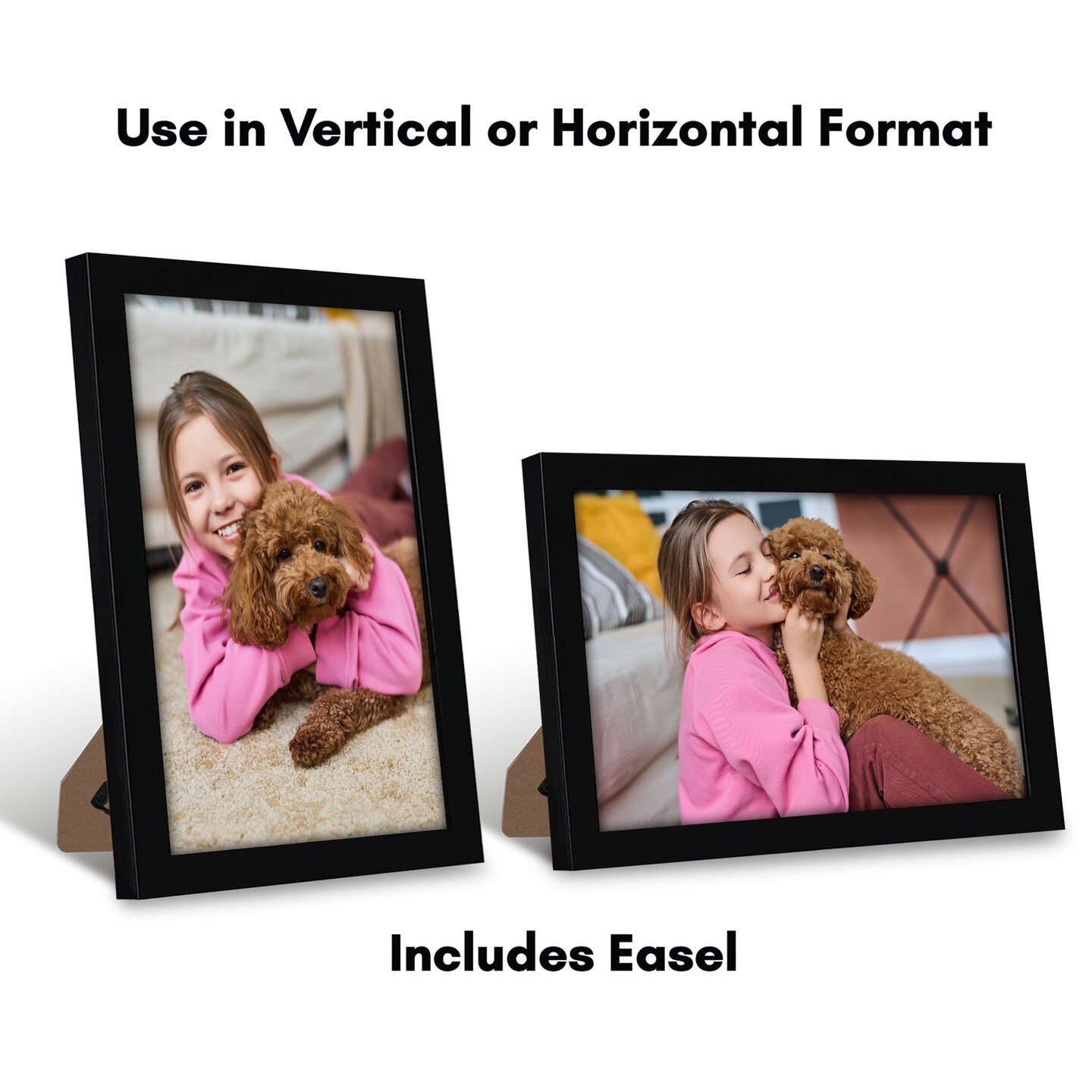 Americanflat Gallery Picture Frame - Photo Frame for Wall Decor - Shatter Resistant Glass - Adjustable Hanging Hardware - Includes Easel for Tabletop Display