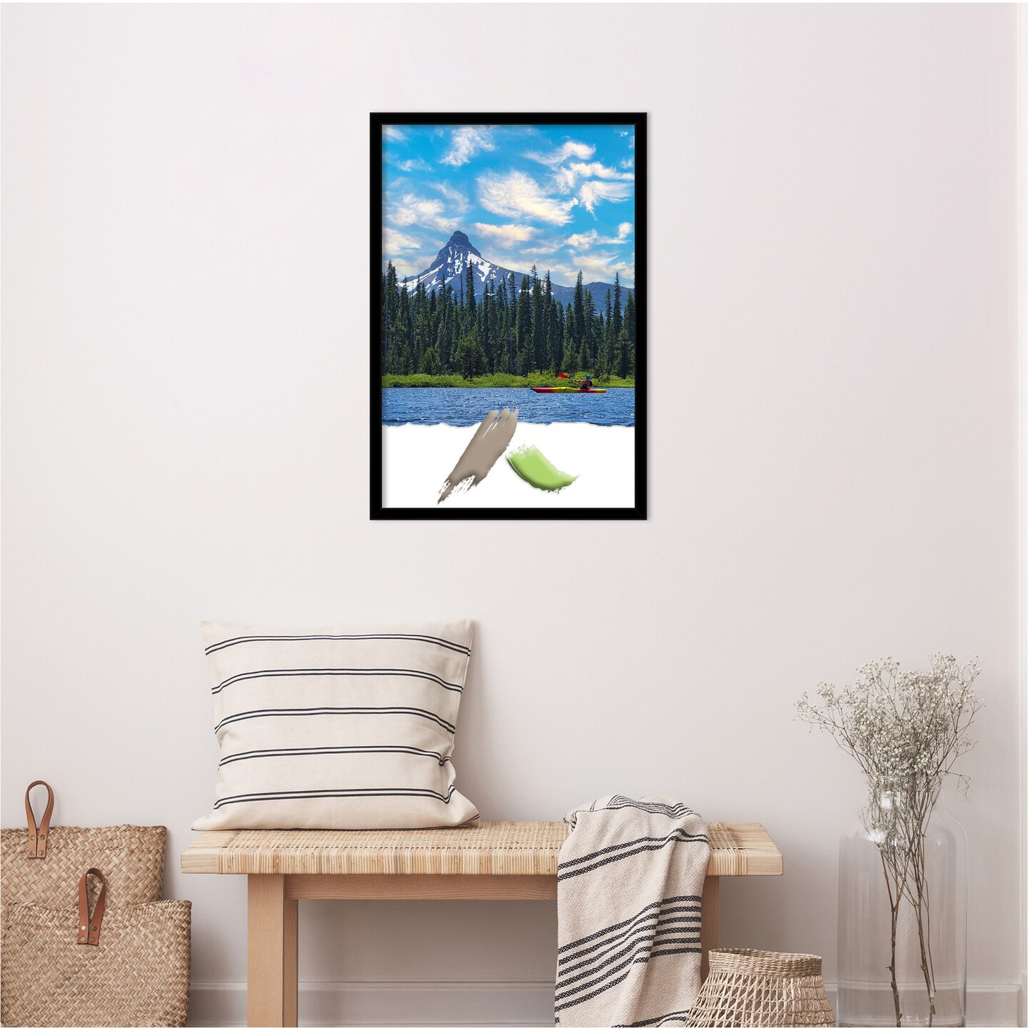 Jet Black Picture Frame, Photo Frame, Art Frame