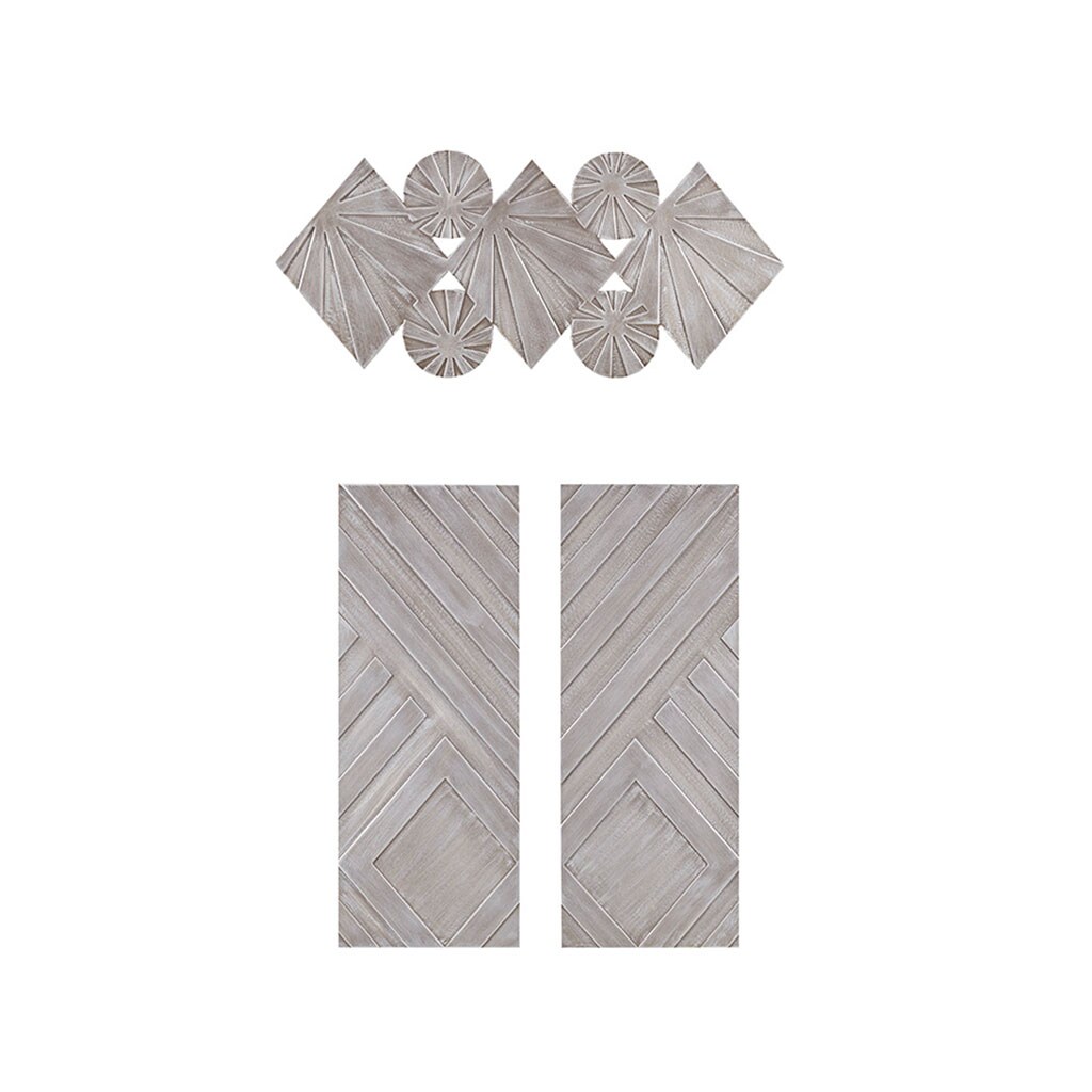 Gracie Mills Carved Wood 3 Piece Set Wall Decor, Size: 25.750 | Michaels