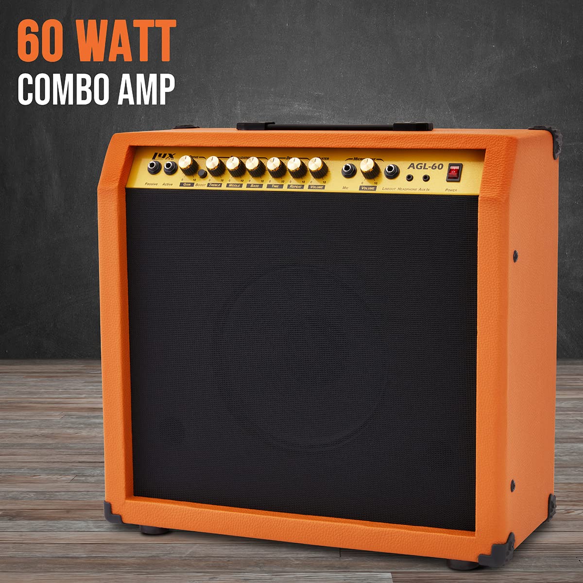 LyxPro Electric Guitar Amp, 60 Watt Portable Amplifier