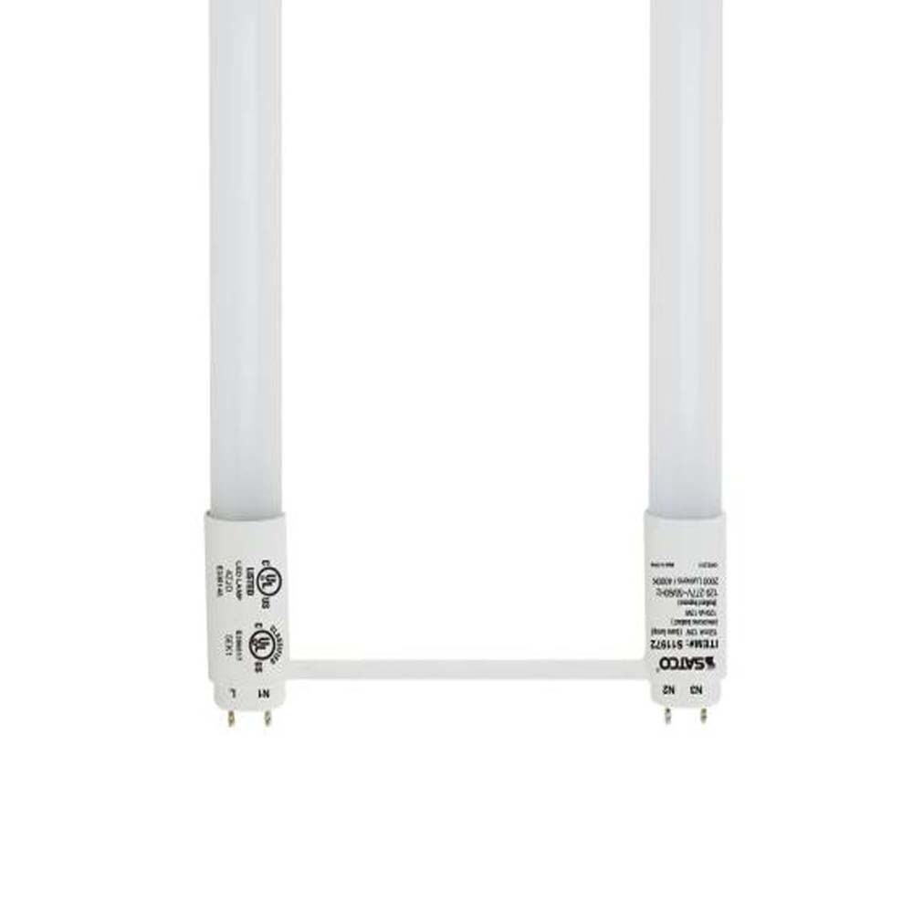 Satco 13w T8 U-Bend LED Tube G13 base 1950lm 3500K Neutral White
