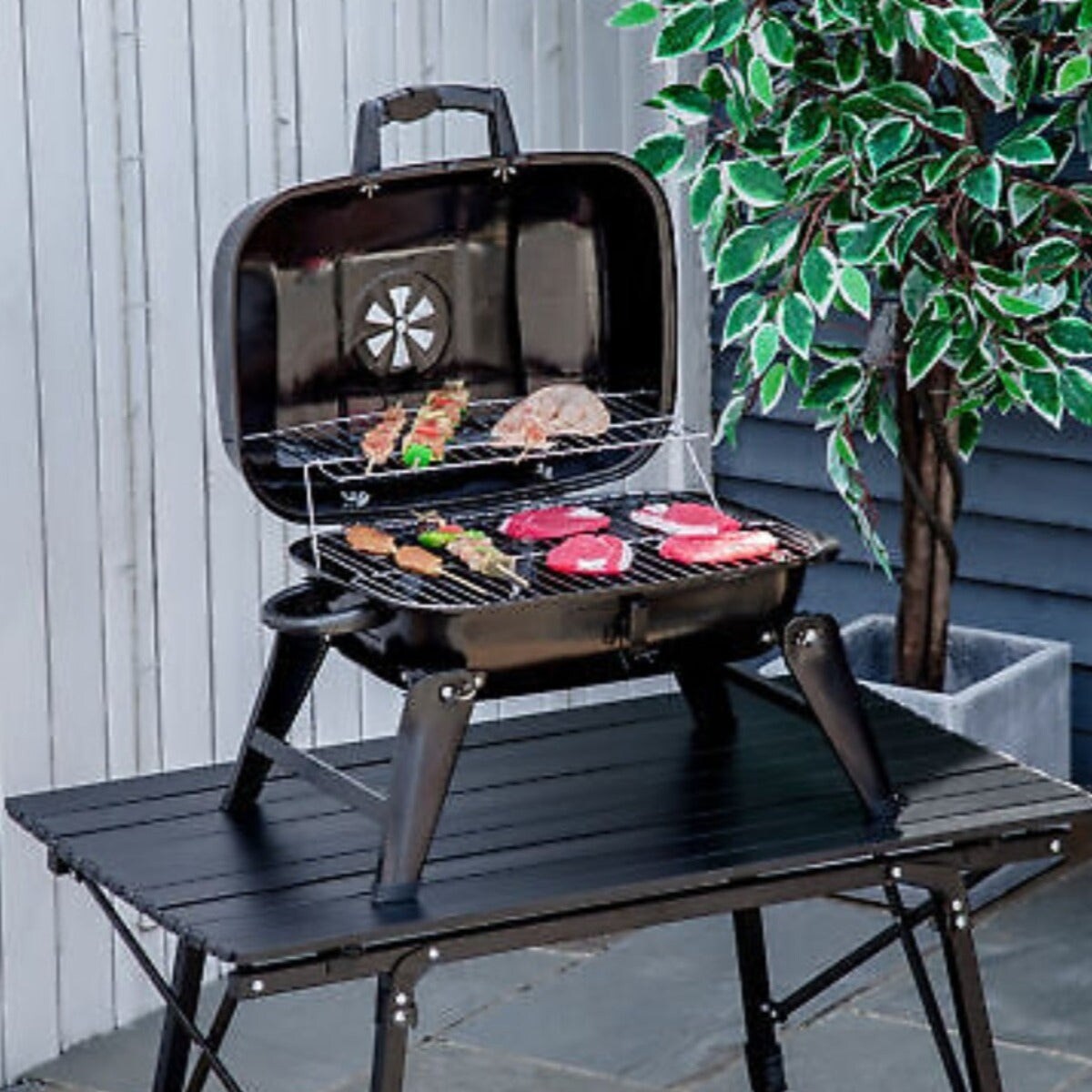 Charcoal grill tabletop best sale