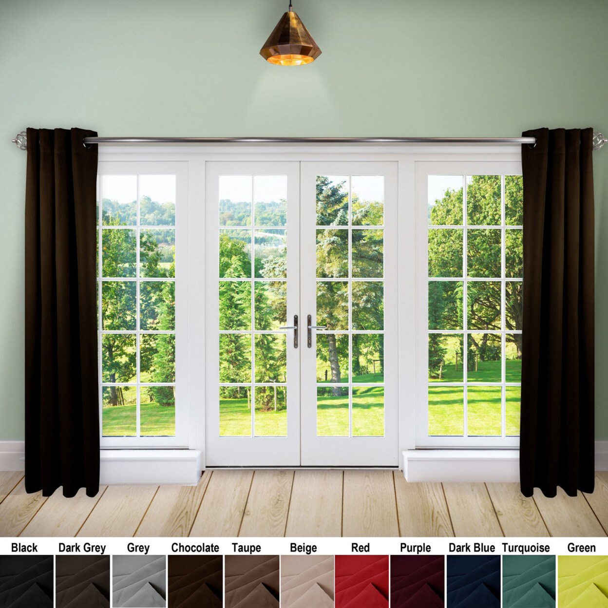 Rod Desyne Premium Heavy Duty Room Divider Curtain Or Patio Curtain With Grommet 1 Panel - Chocolate 120&#x22; X 96&#x22;