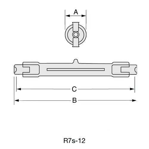 USHIO 1000652 - GDA, JP120V-500WC2 135.2mm Long R7s Double Ended Bulb