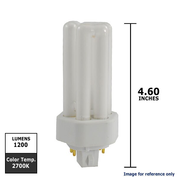 SUNLITE GX24Q-2, Triple Tube 4 Pin, 18W 2700k Bulb