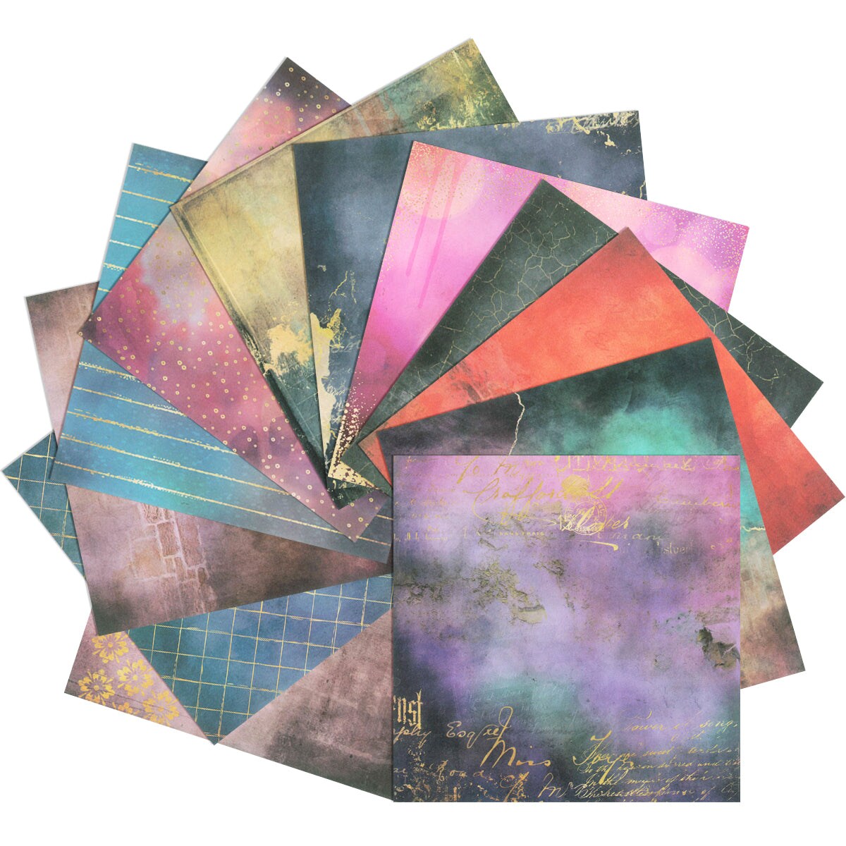 Wrapables 6x6 Decorative Single-Sided Scrapbook Paper for Arts & Crafts Projects, Scrapbooking, Card-Making