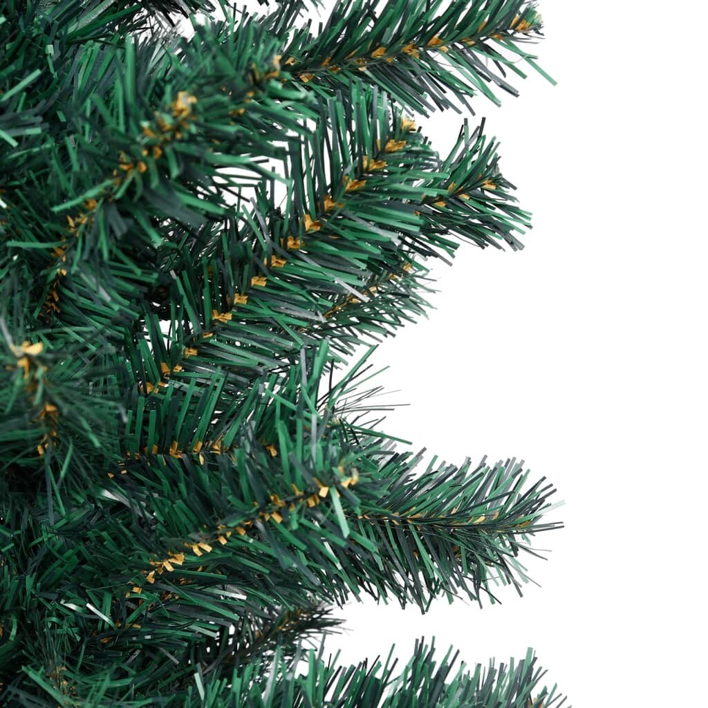 Slim Artificial Christmas Tree with LEDs&#x26;Ball Set