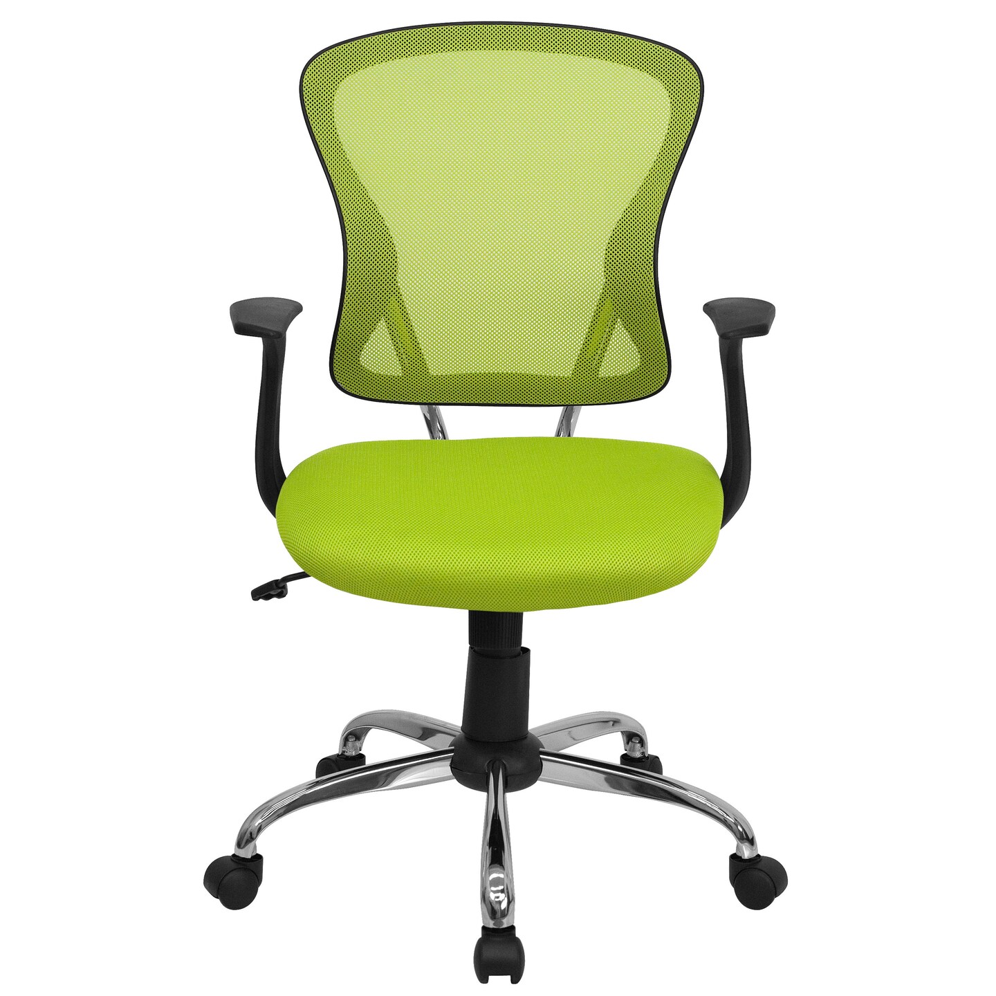 Emma and Oliver Mid-Back Mesh Swivel Task Office Chair with Chrome Base and Arms