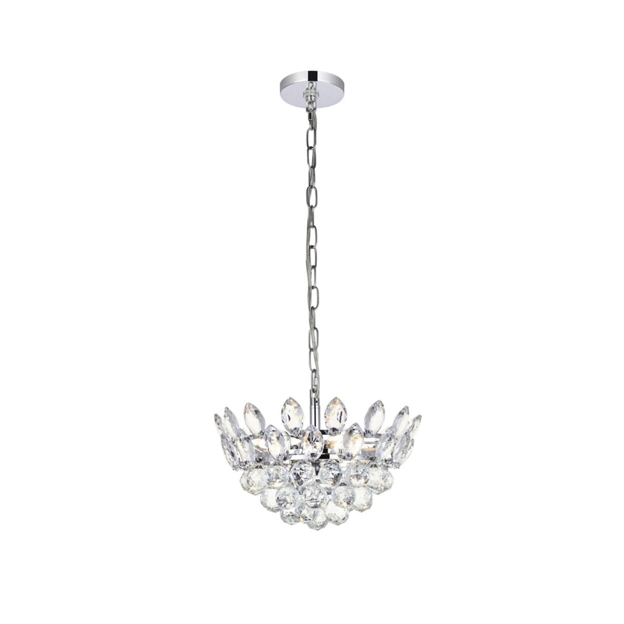 Elegant Lighting Indoor Modern Home Decorative Bright Emilia 14 Inch Pendant In Chrome