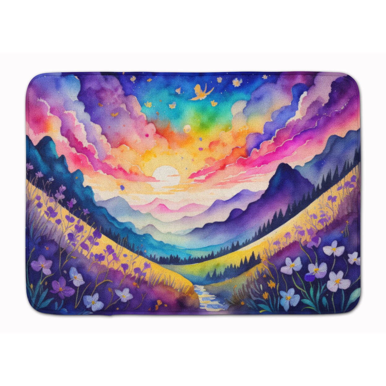 Caroline's Treasures Violets in Color Memory Foam Kitchen Mat Michaels