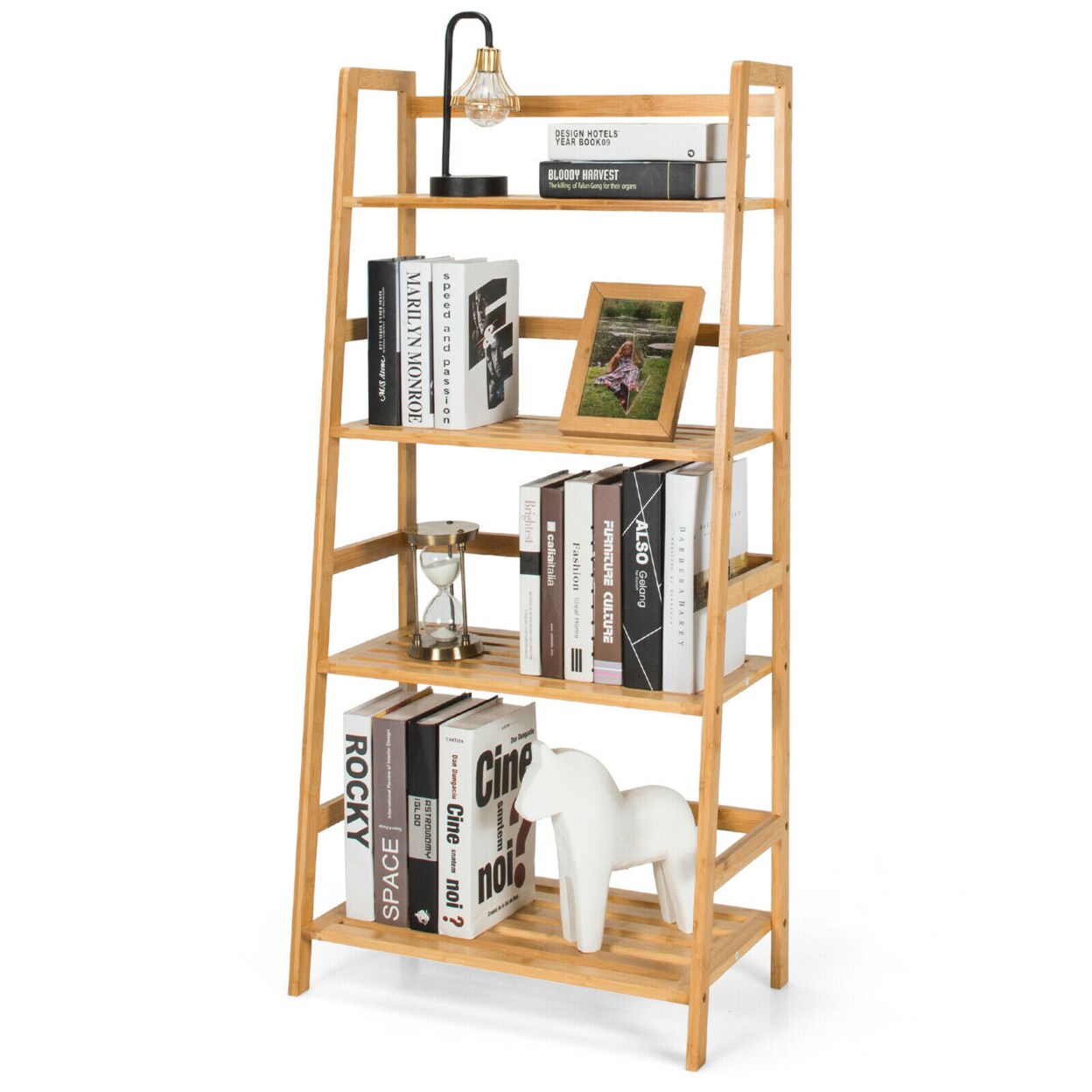 Sale Bamboo Bookcase Storage Stand Rack