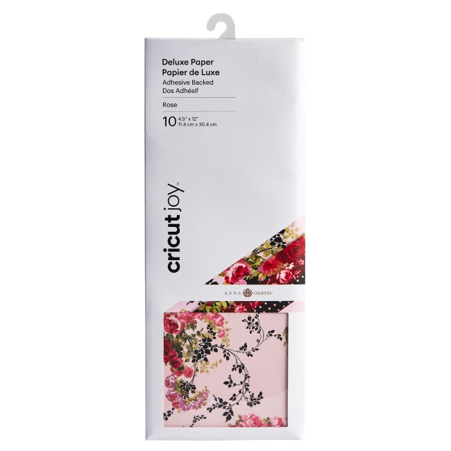 Cricut Joy Adhesive-Backed Deluxe Paper -Anna Griffin Rose, 10 ct