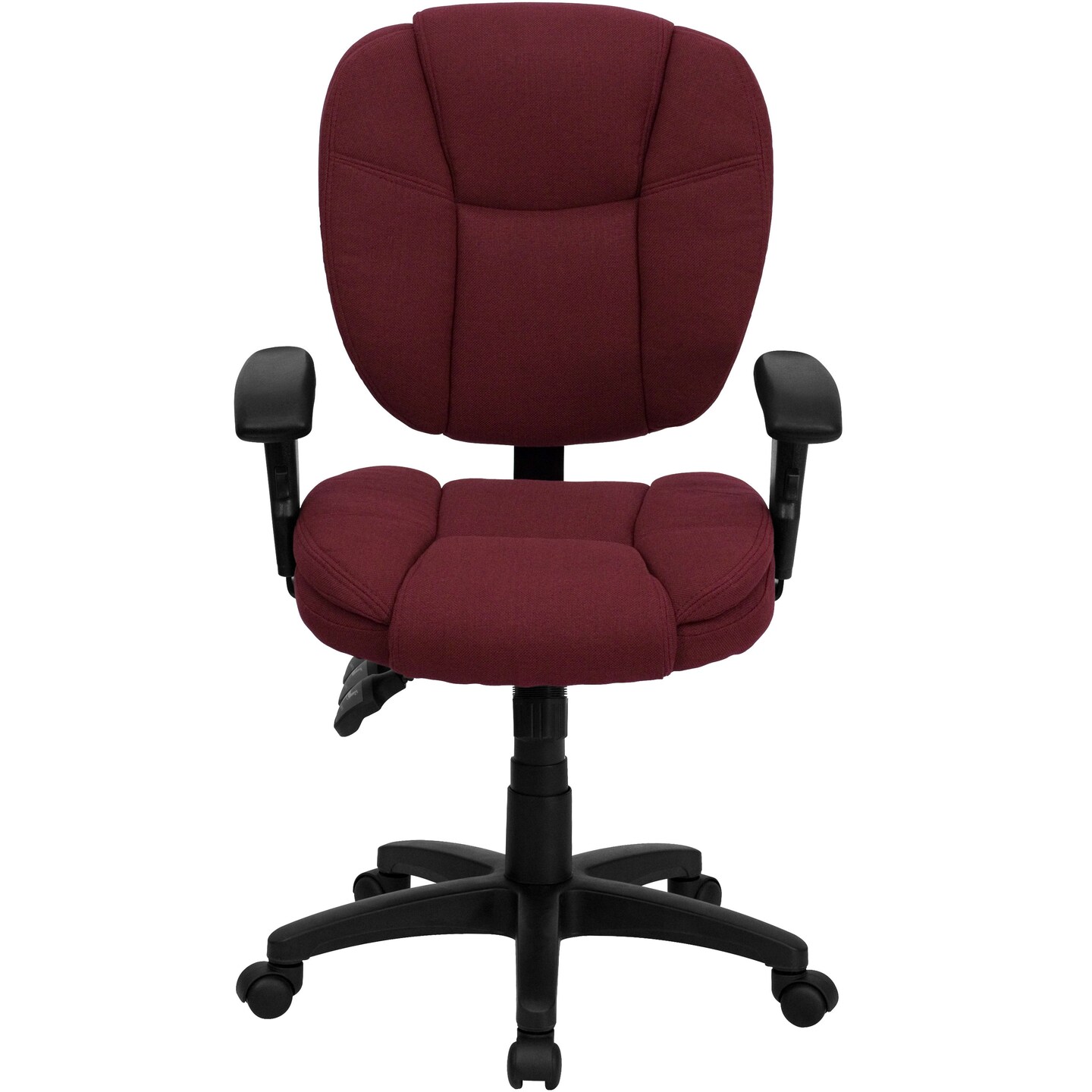 Emma and Oliver Mid-Back Multifunction Pillow Top Swivel Ergonomic Task Office Chair with Arms