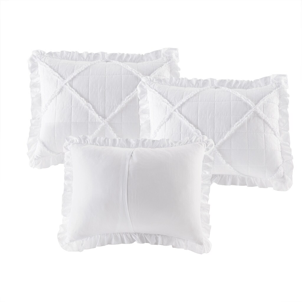 Gracie Mills   Latasha 6-Piece Ruffle Quilted Daybed Set with Bedskirt and Throw Pillow - GRACE-9605