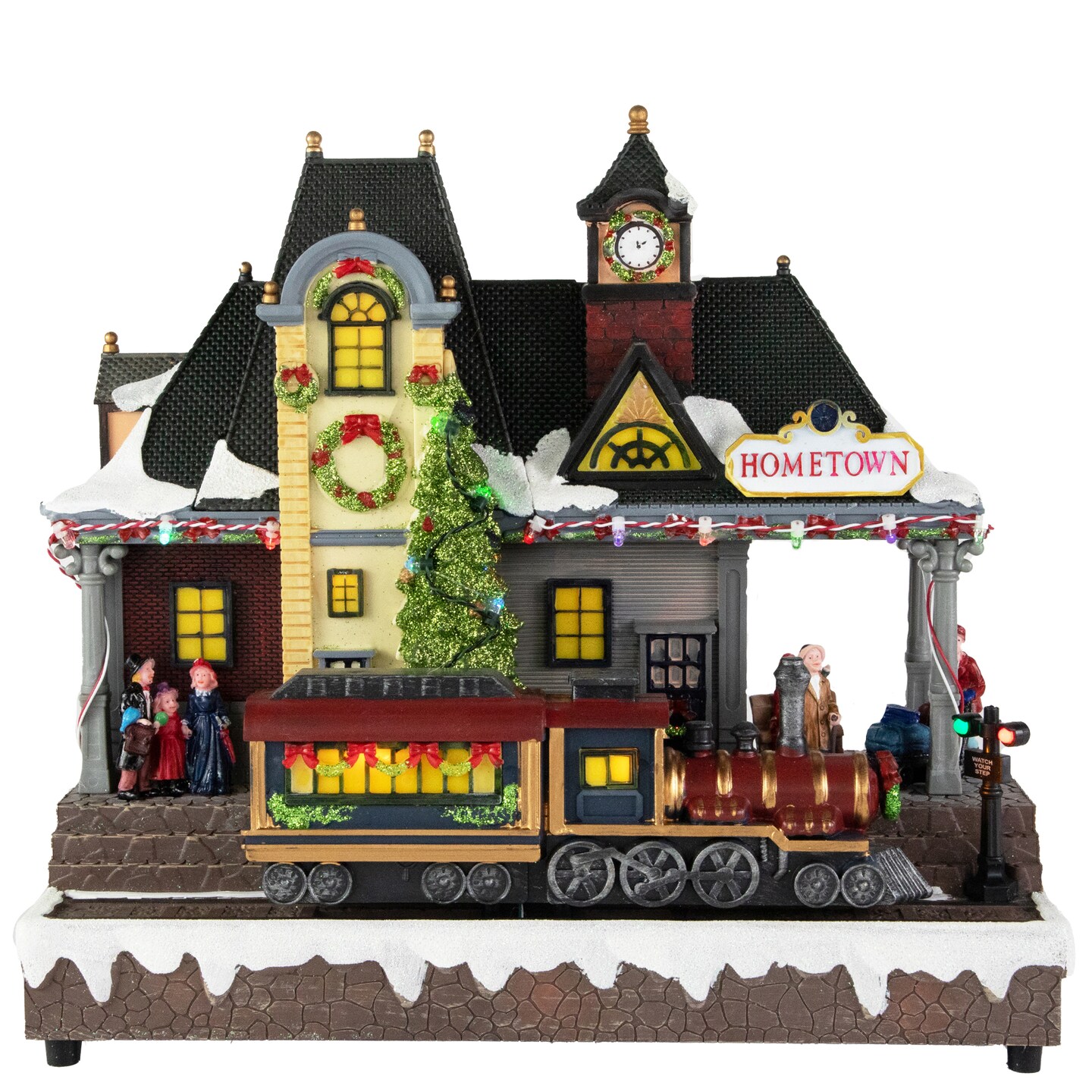Northlight LED Lighted and Musical Christmas Train Village Display - 13&#x22;